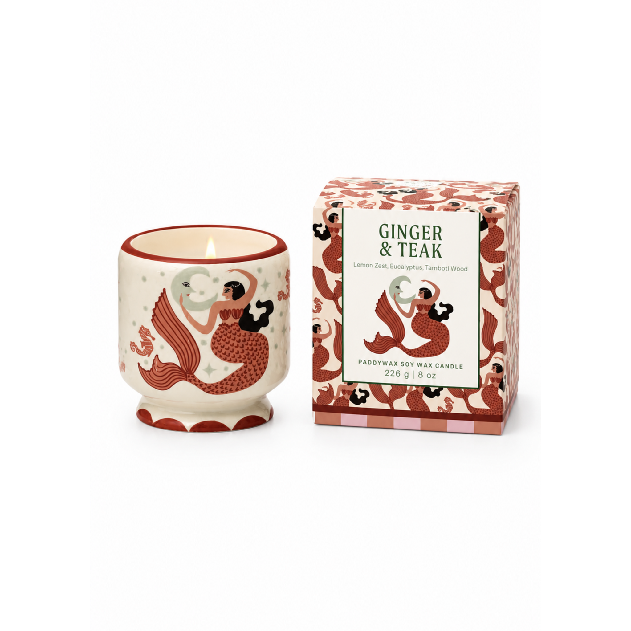 Adopo Keramik Kerze Ginger & Teak
