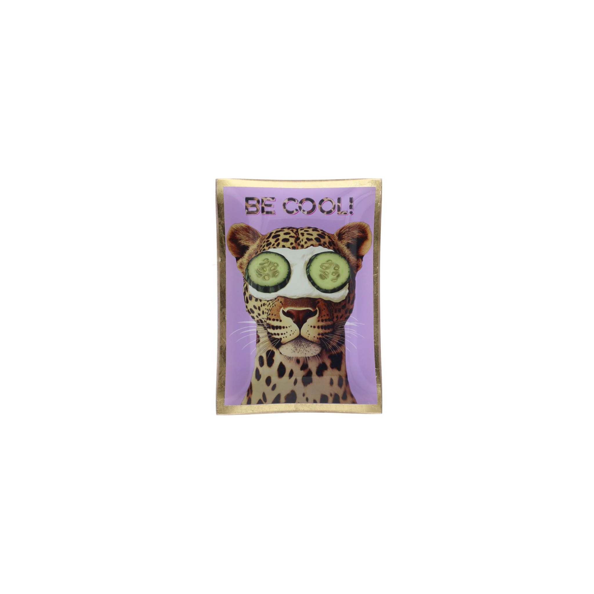 Love Plate Glasteller "Be Cool" lila