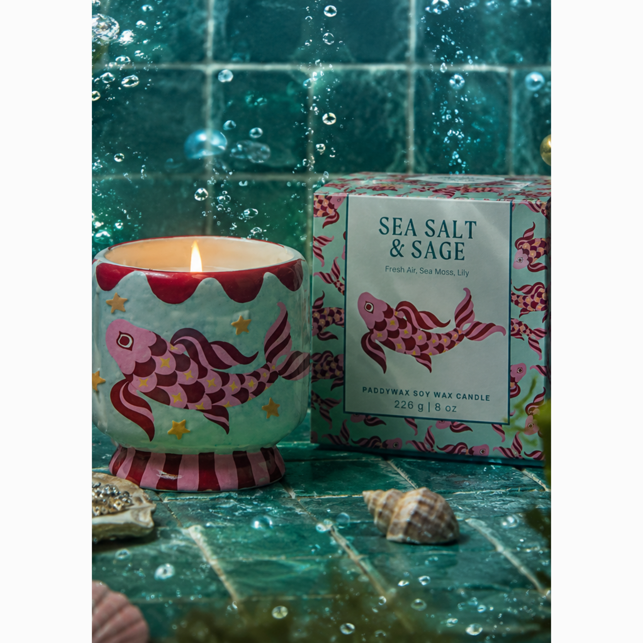 Adopo Keramik Kerze Seasalt & Sage