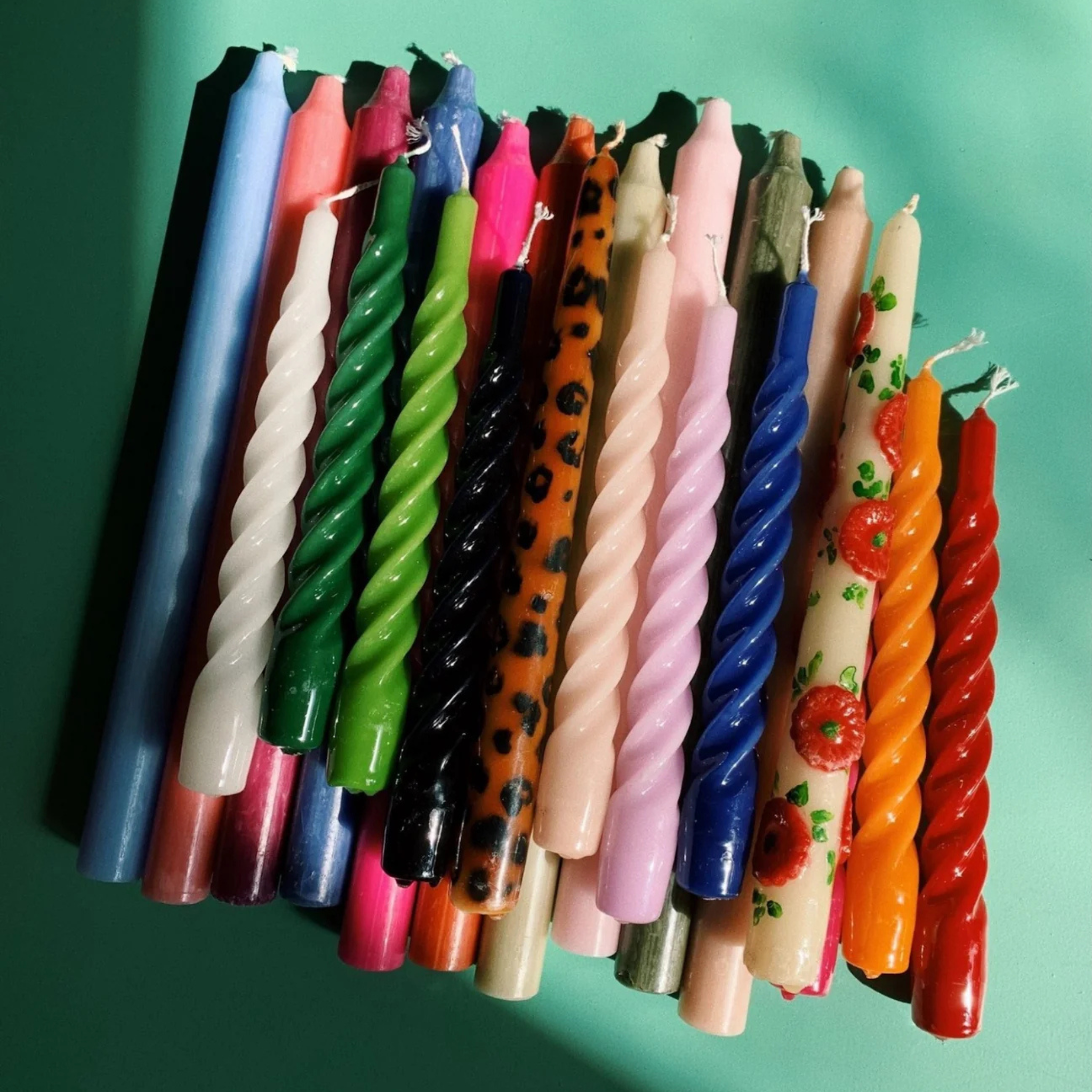 Leopard Stabkerzen 2er Set