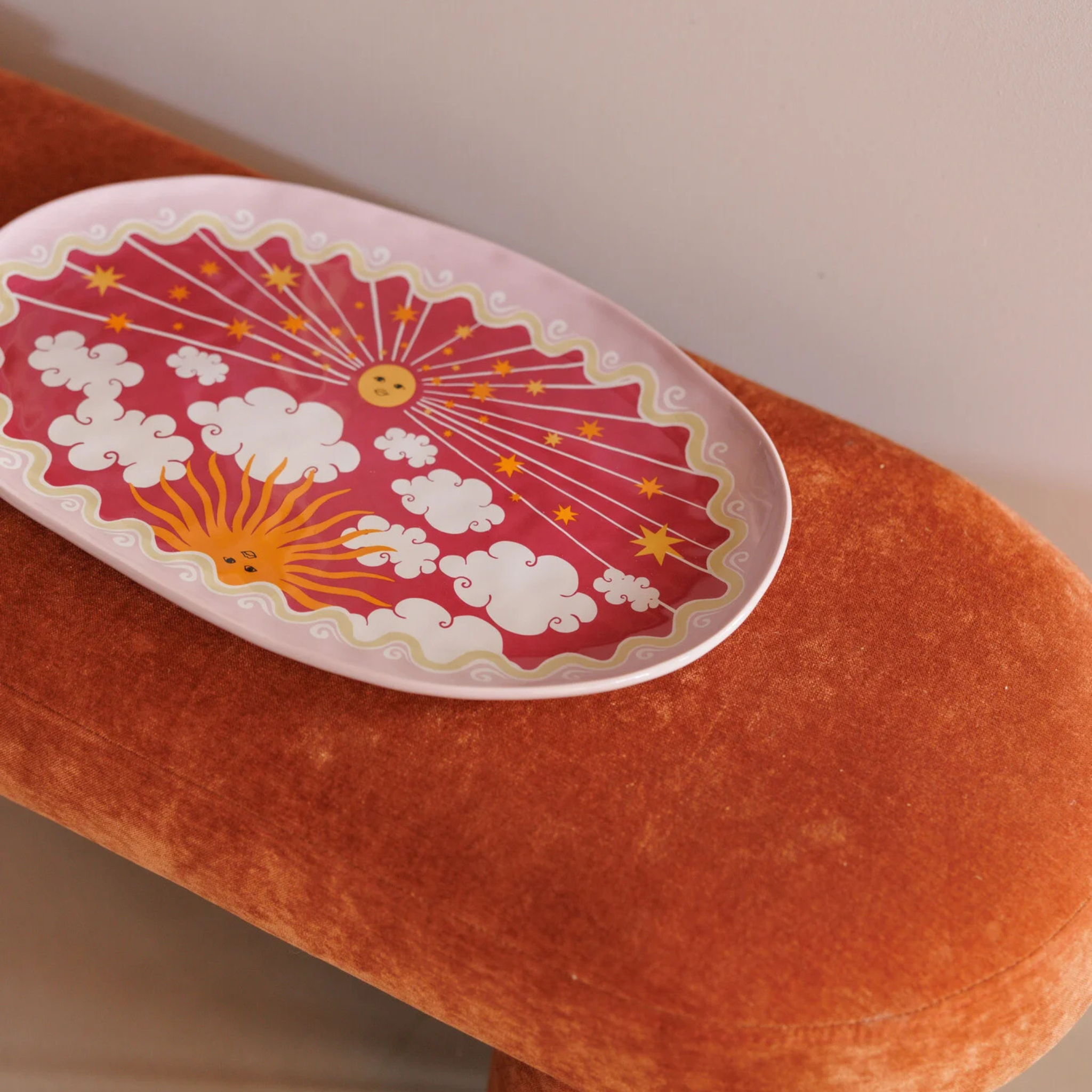 Large Oval Plate Sun