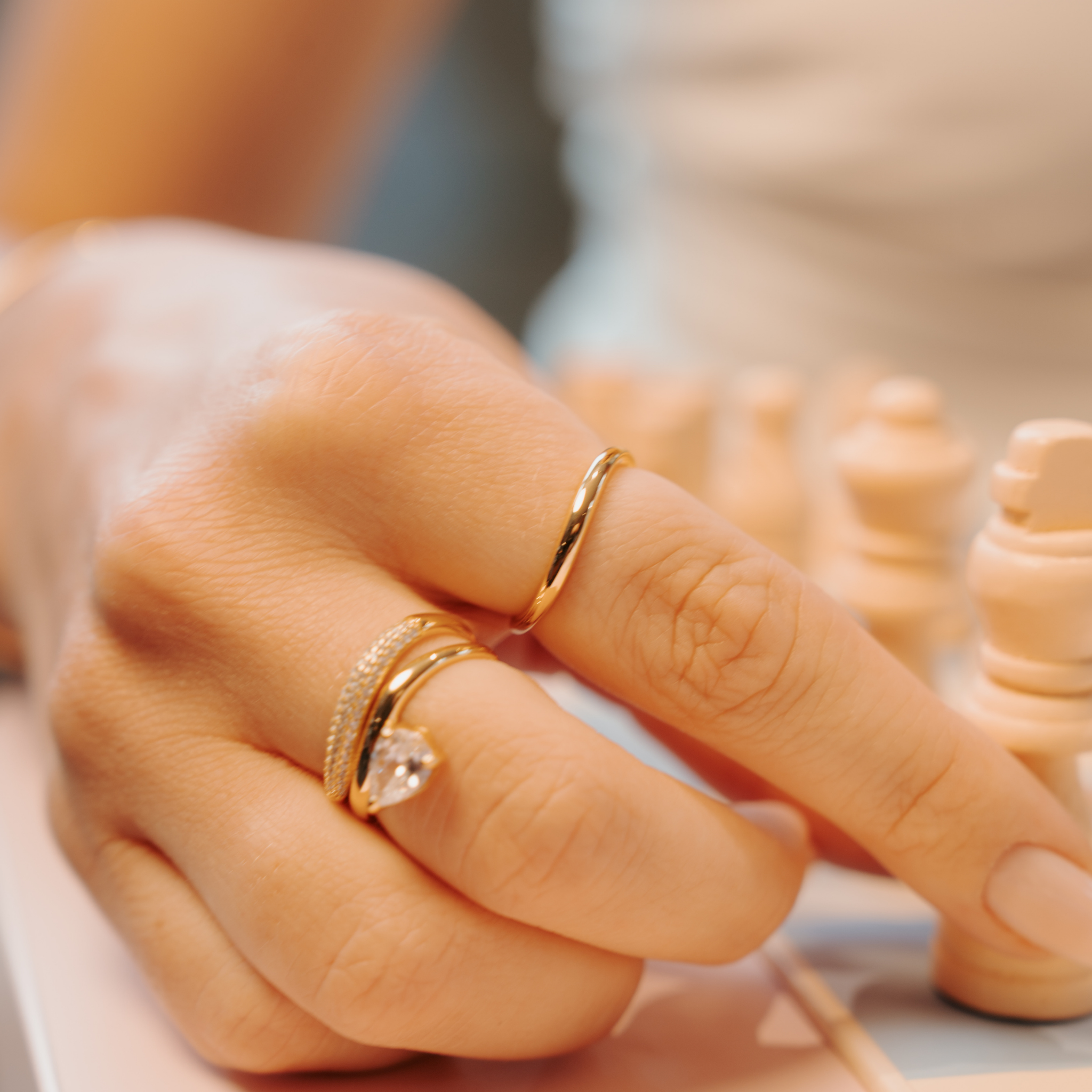 Soleil Wave Spark Ring