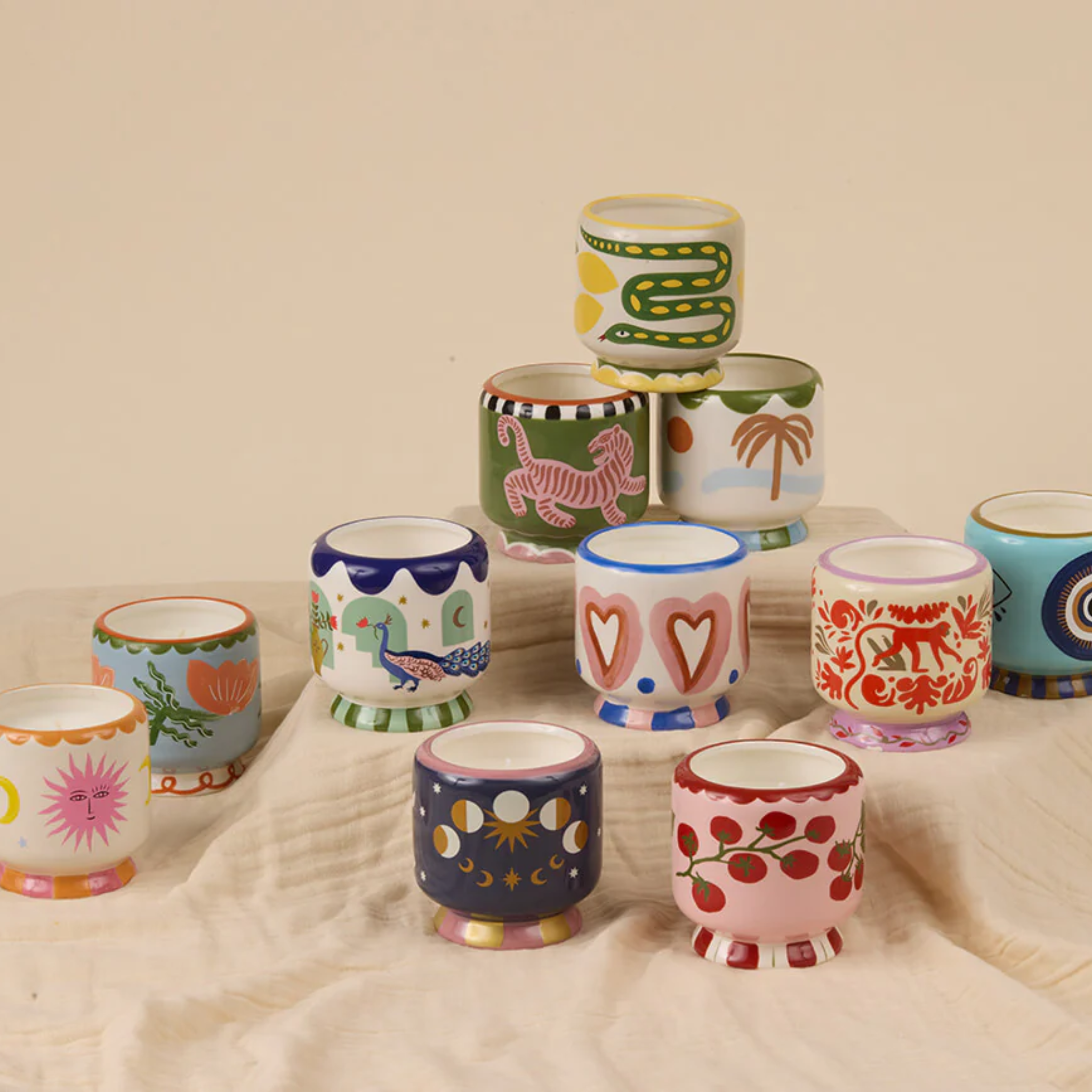 Adopo Keramik Kerze Lush Palms