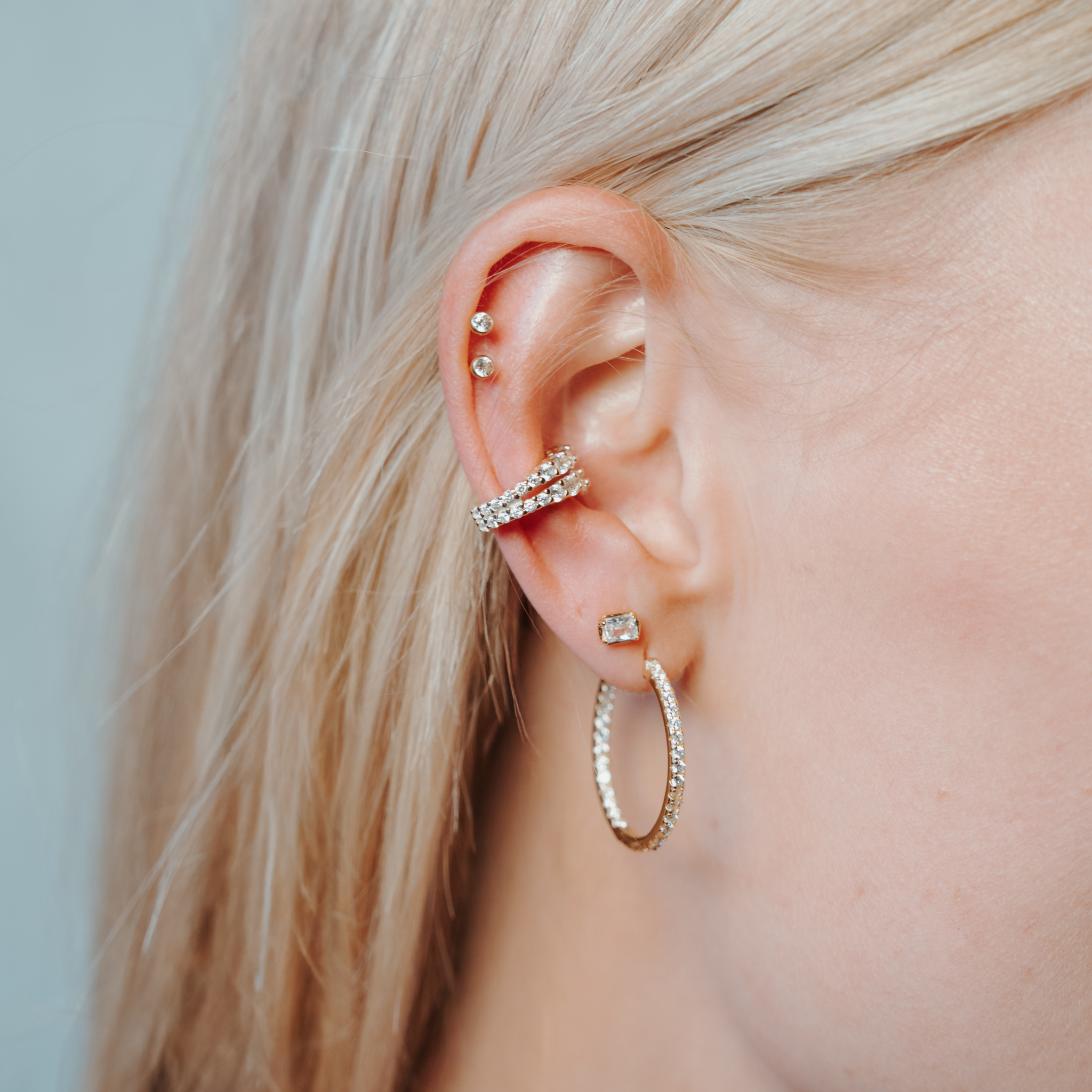 Solitär Baguette Stud