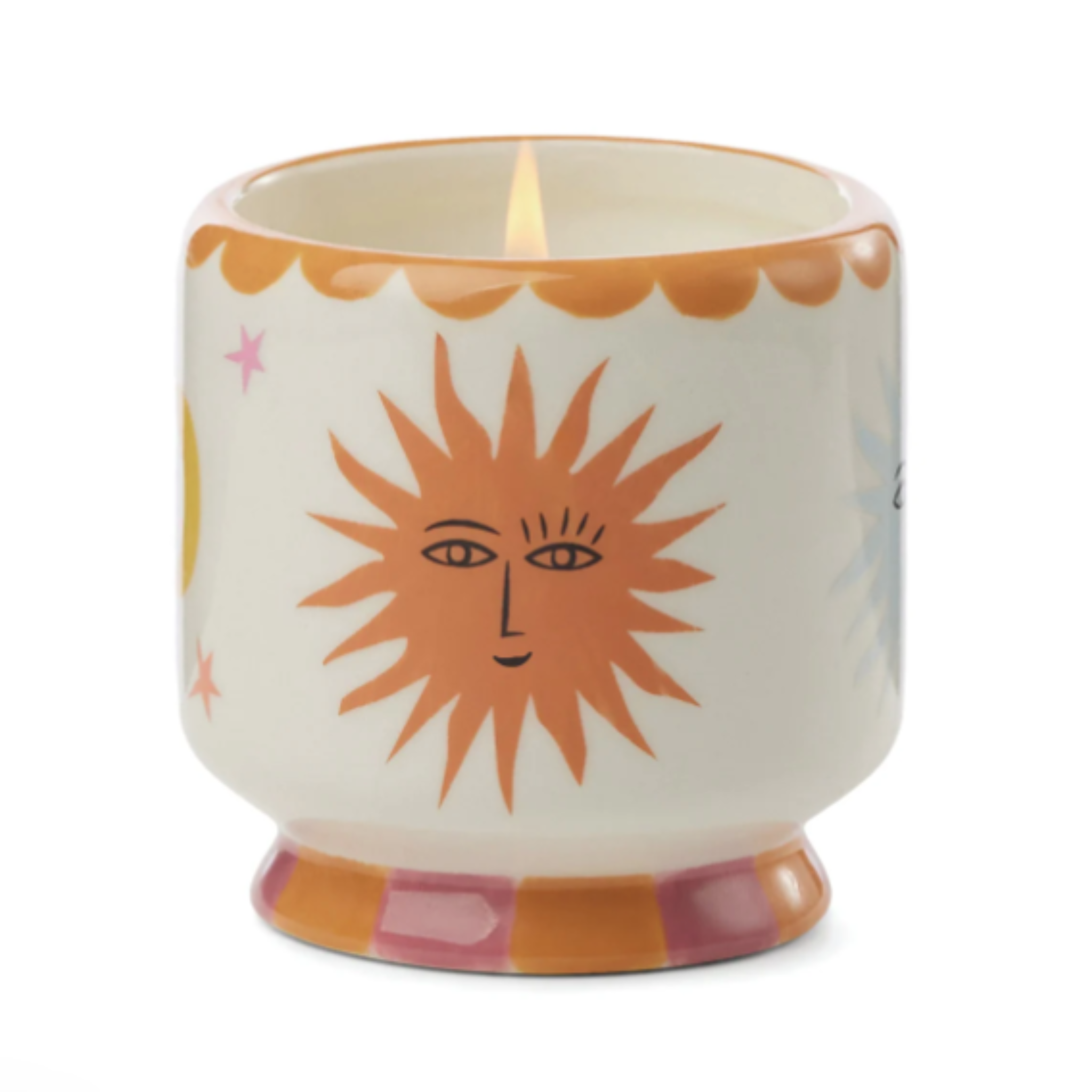 Adopo Keramik Kerze "Sonne" Orangenblüte 226g
