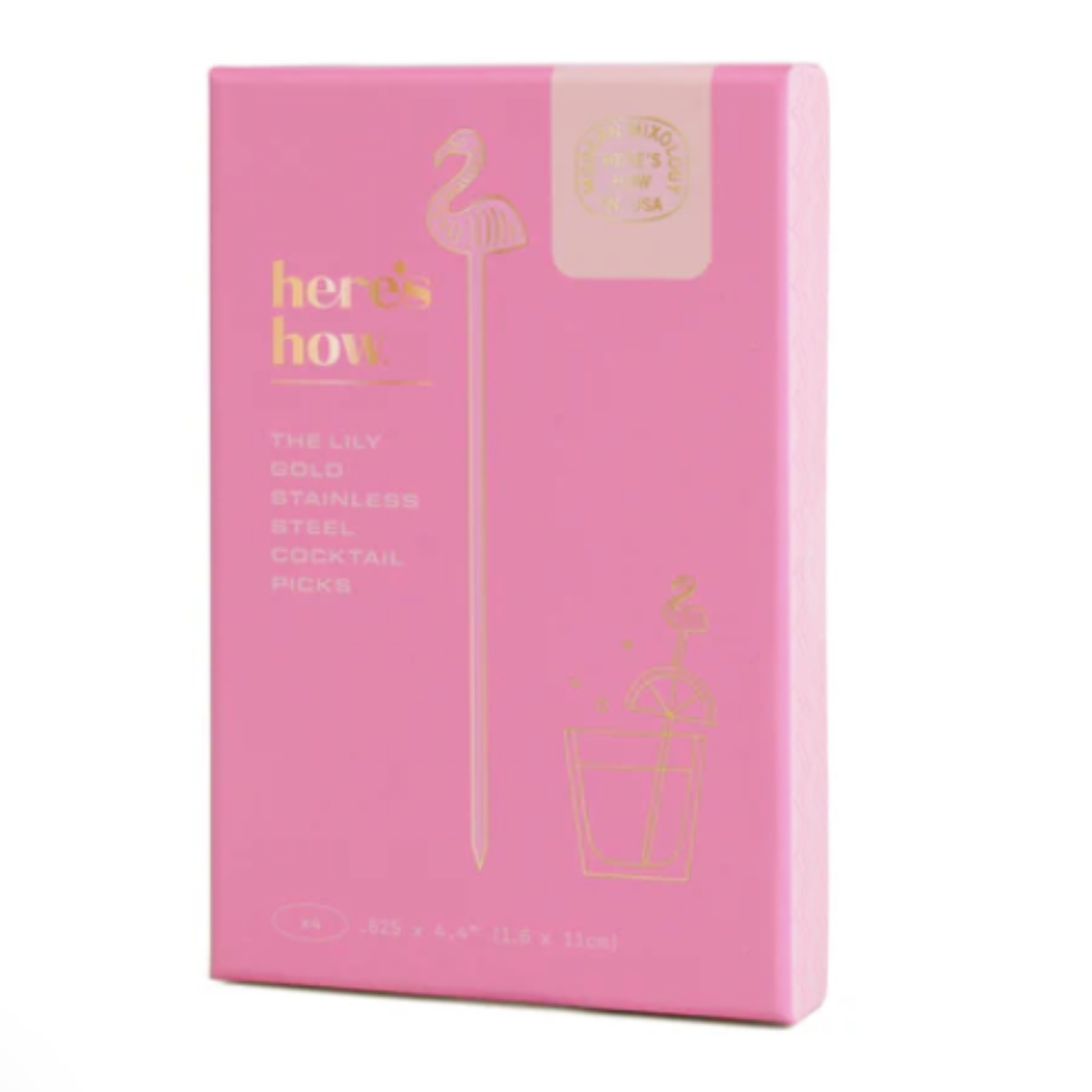 Lily Flamingo Cocktail-Spieße - 4er Set