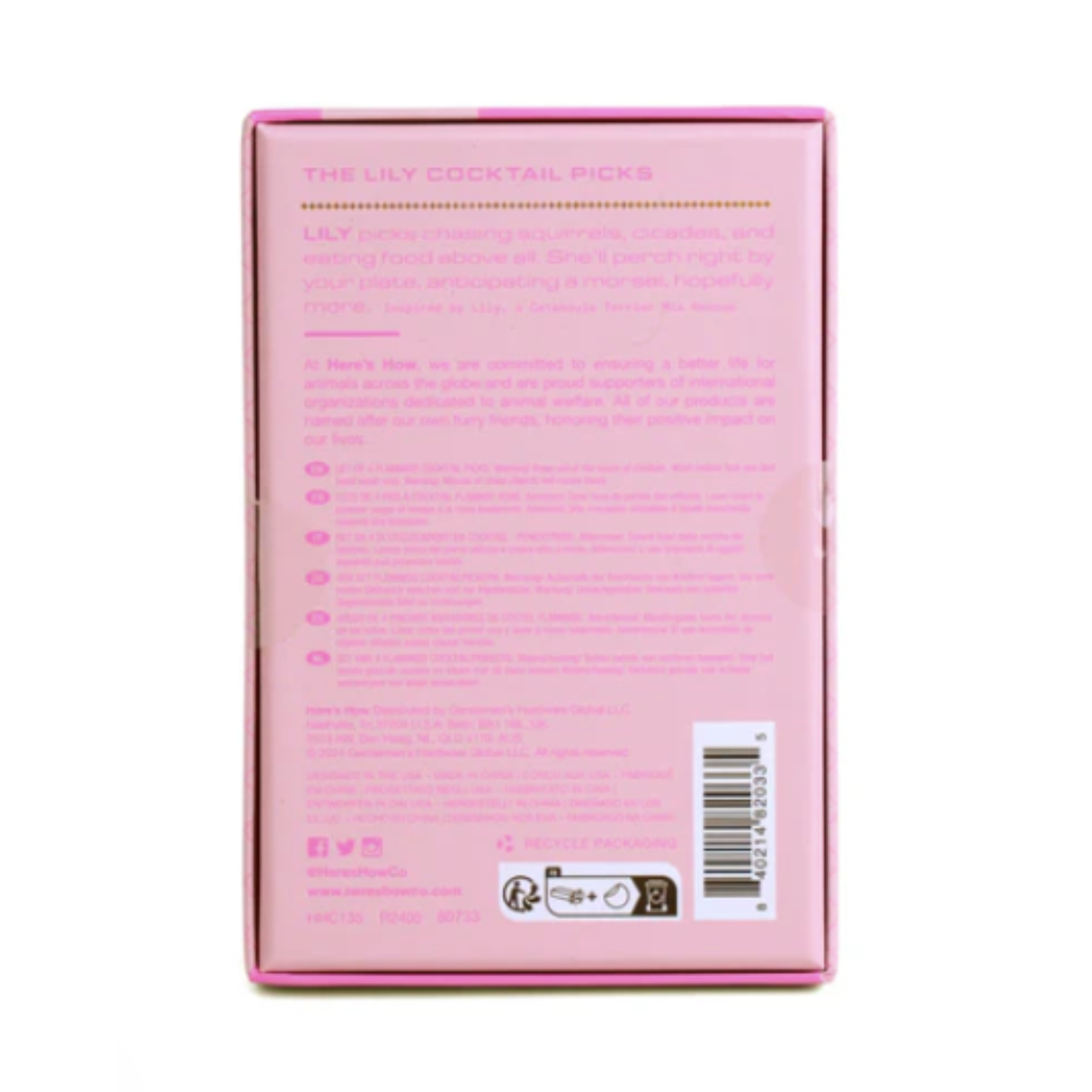 Lily Flamingo Cocktail-Spieße - 4er Set