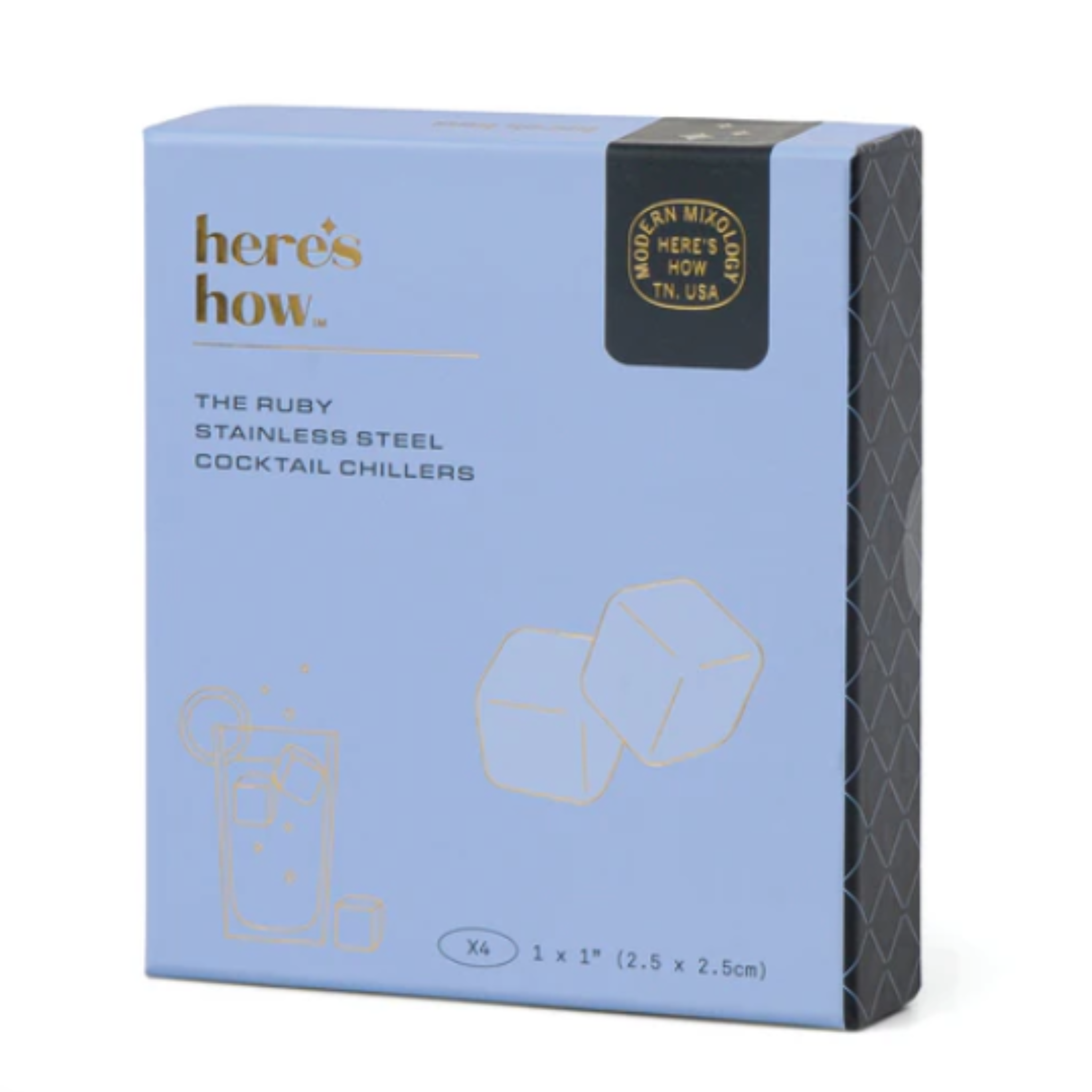 Ruby Cocktail-Kühler Silber - 2er Set