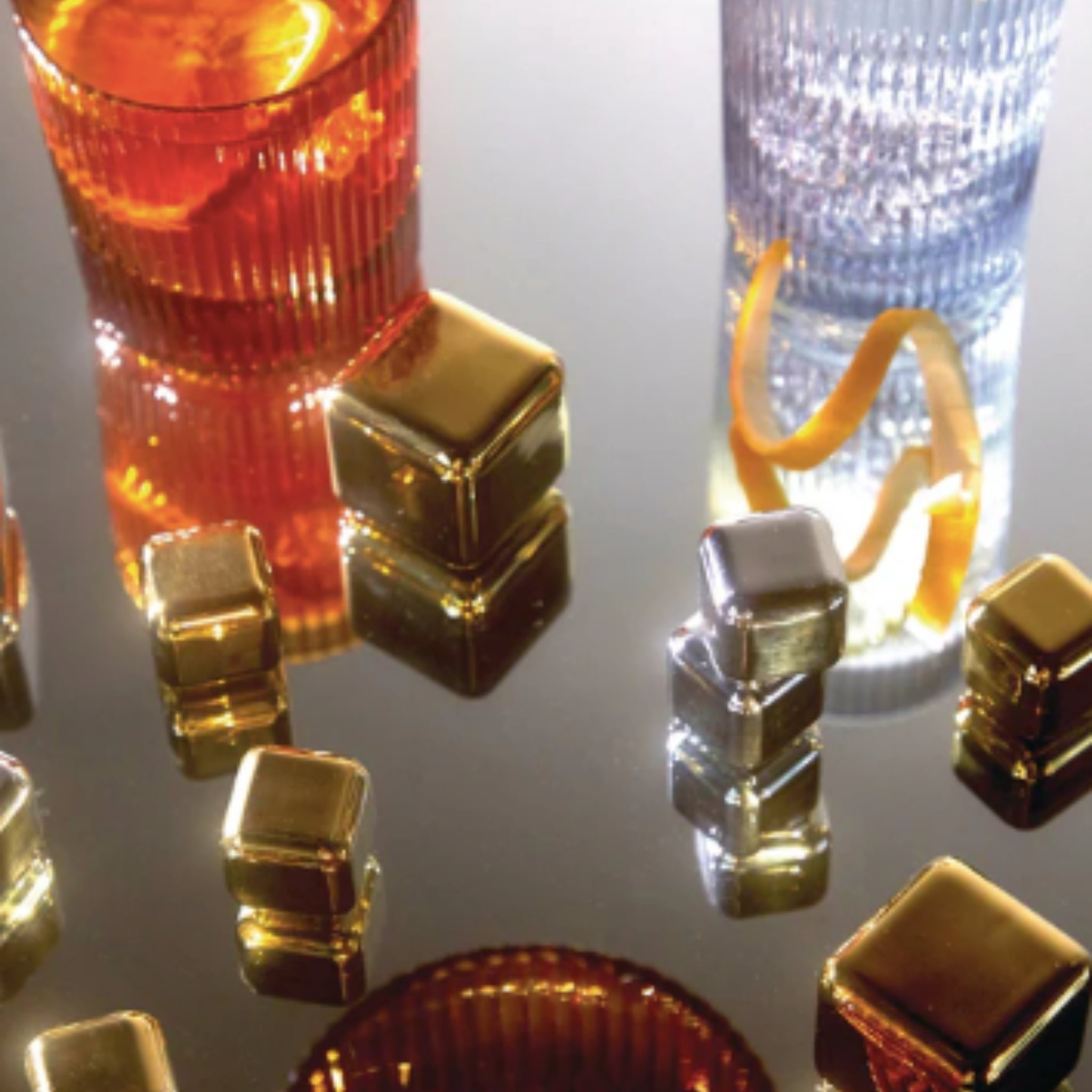 Ruby Cocktail-Kühler Silber - 2er Set