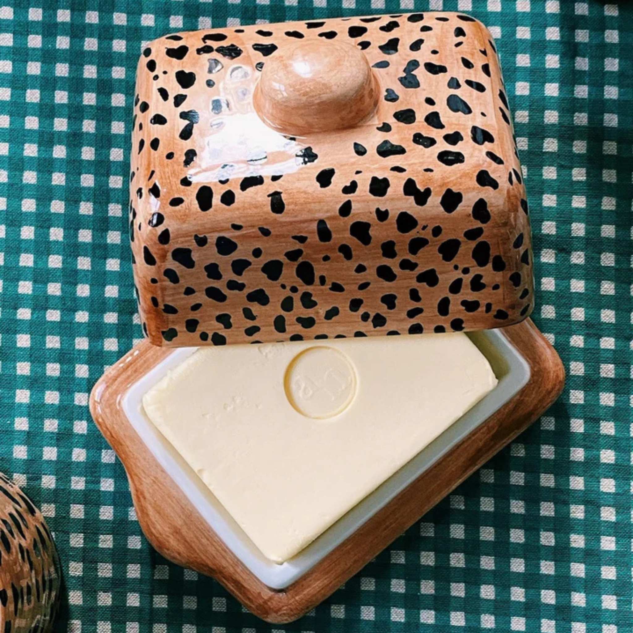 Leoparden Butterdose