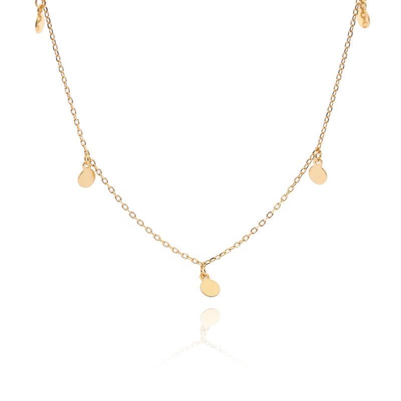 Short Tiny Coin Necklace