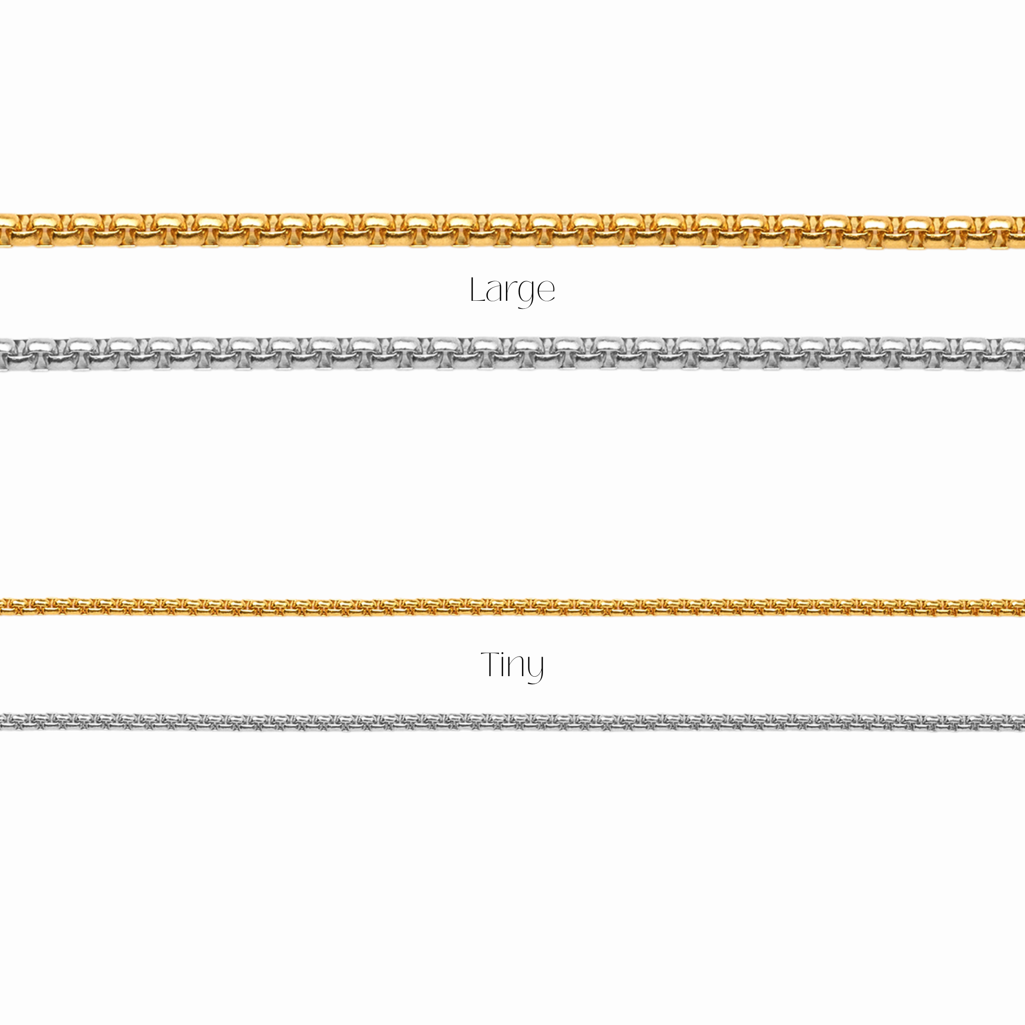 Kiana - Box Chain - Tiny/Large