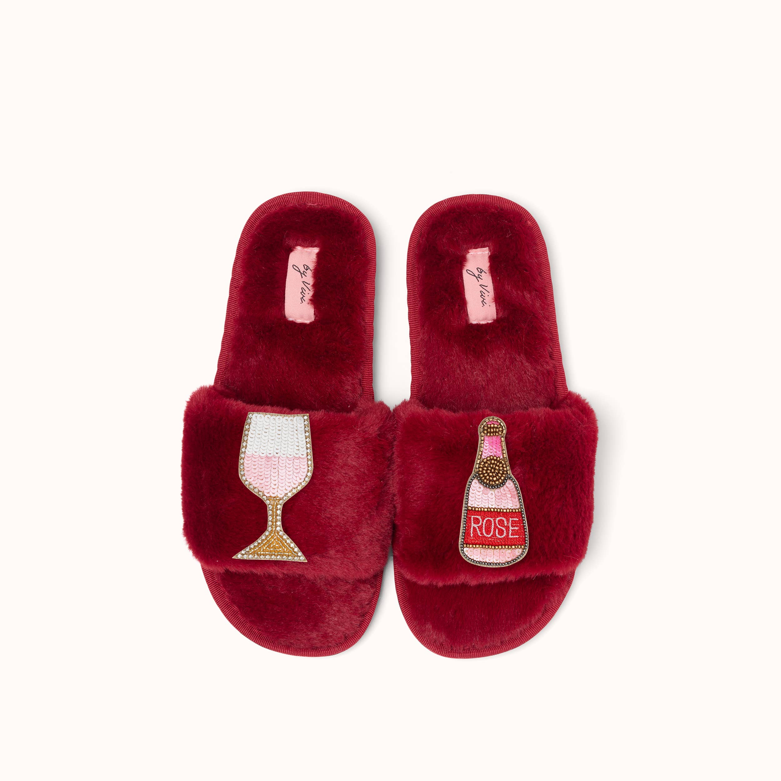 Rose und Glas BroschenRosé & Weinglas Broschen