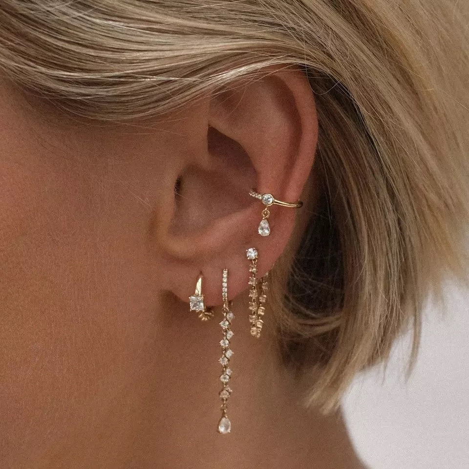 Ferrol Set Dangeling Earcuffs