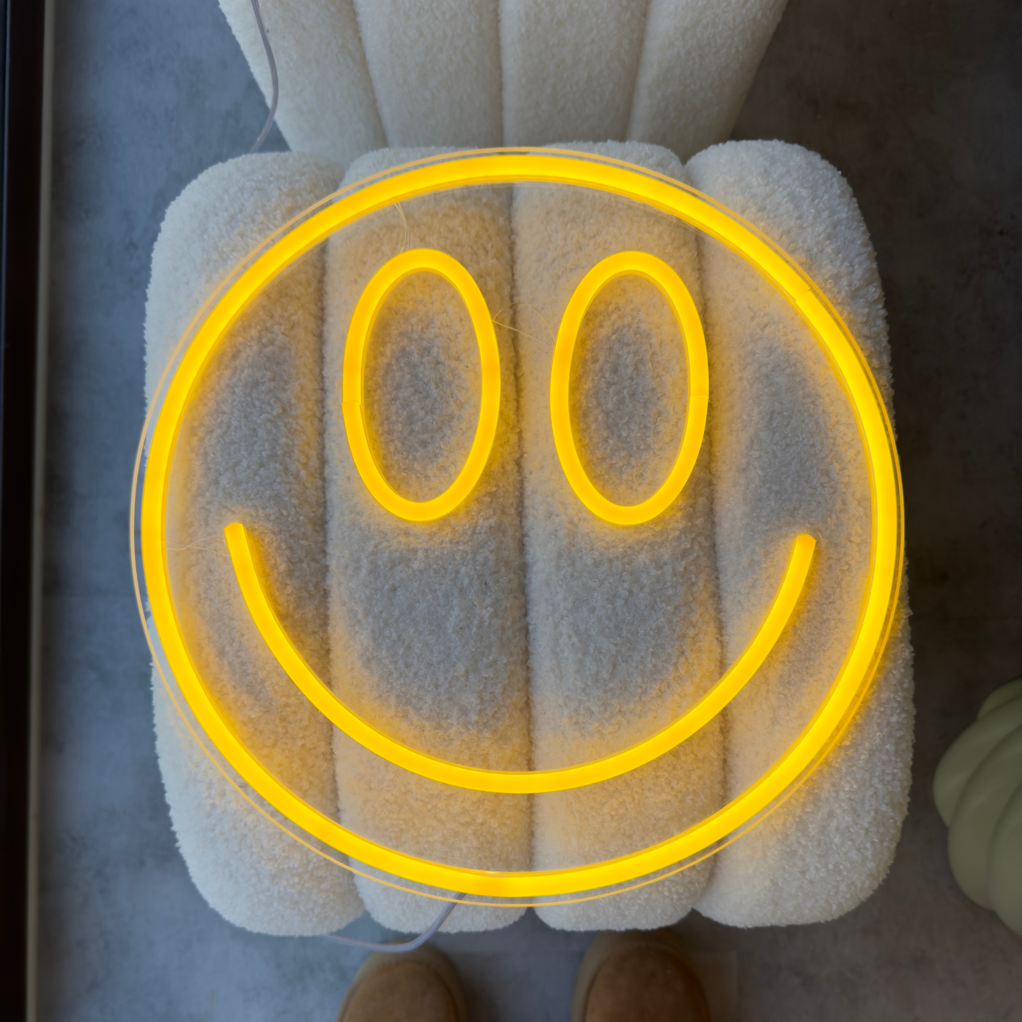 Neon Light Smiley Face