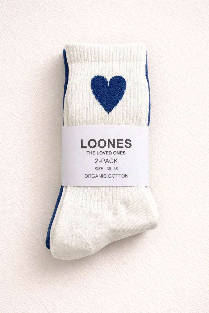 THE BIG HEART Socken – 2er Set Denim & Cloud