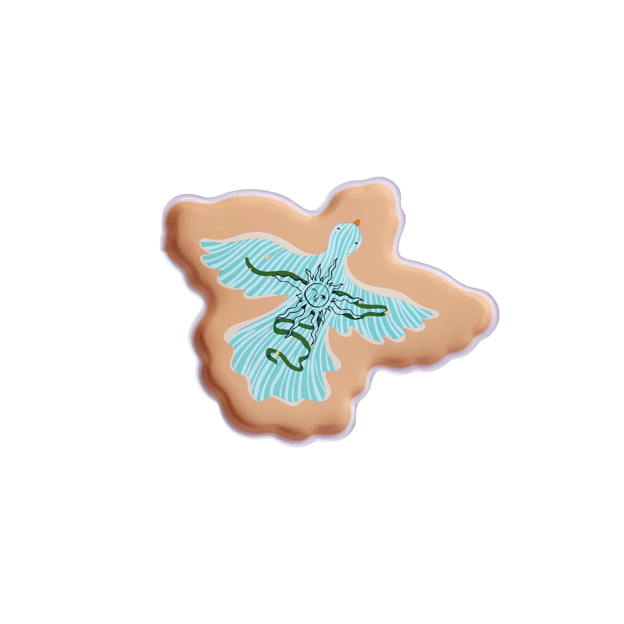 Serving Plate Bird with Sun