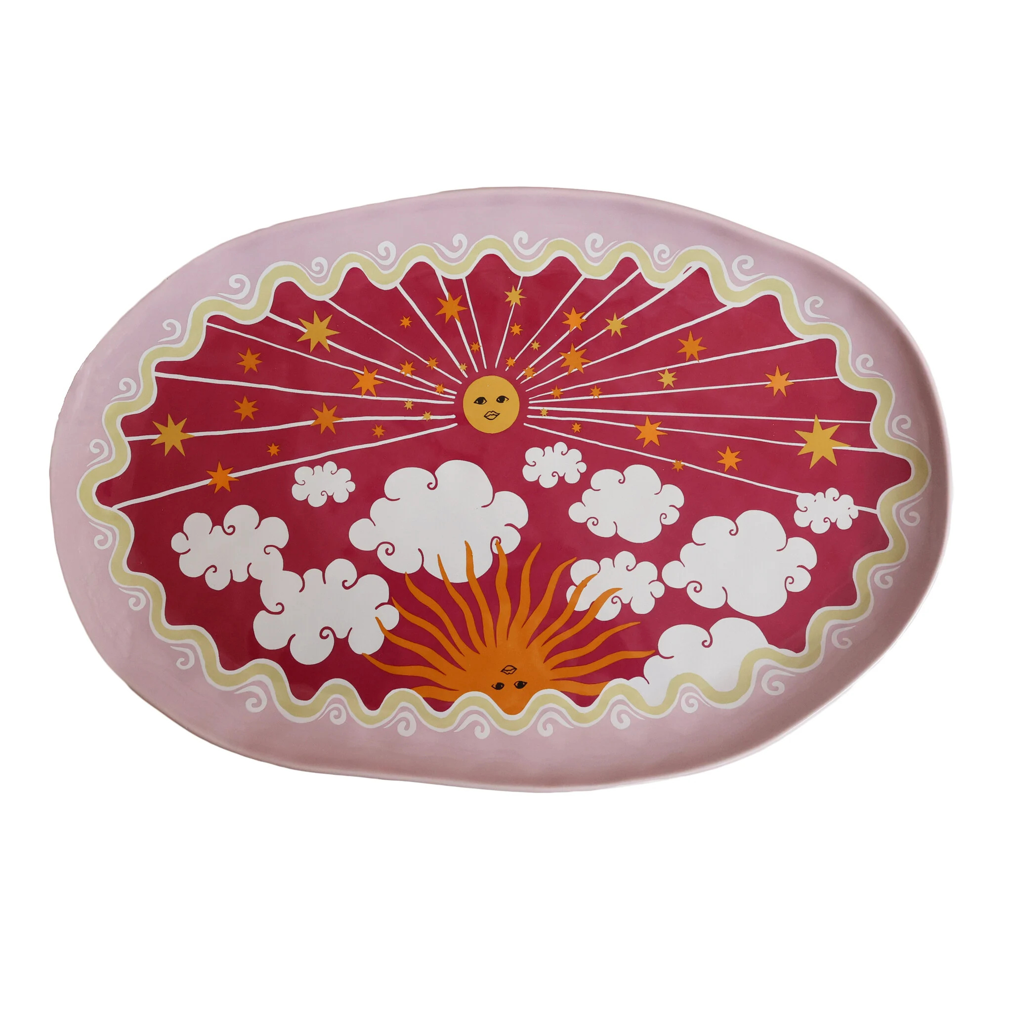 Large Oval Plate Sun