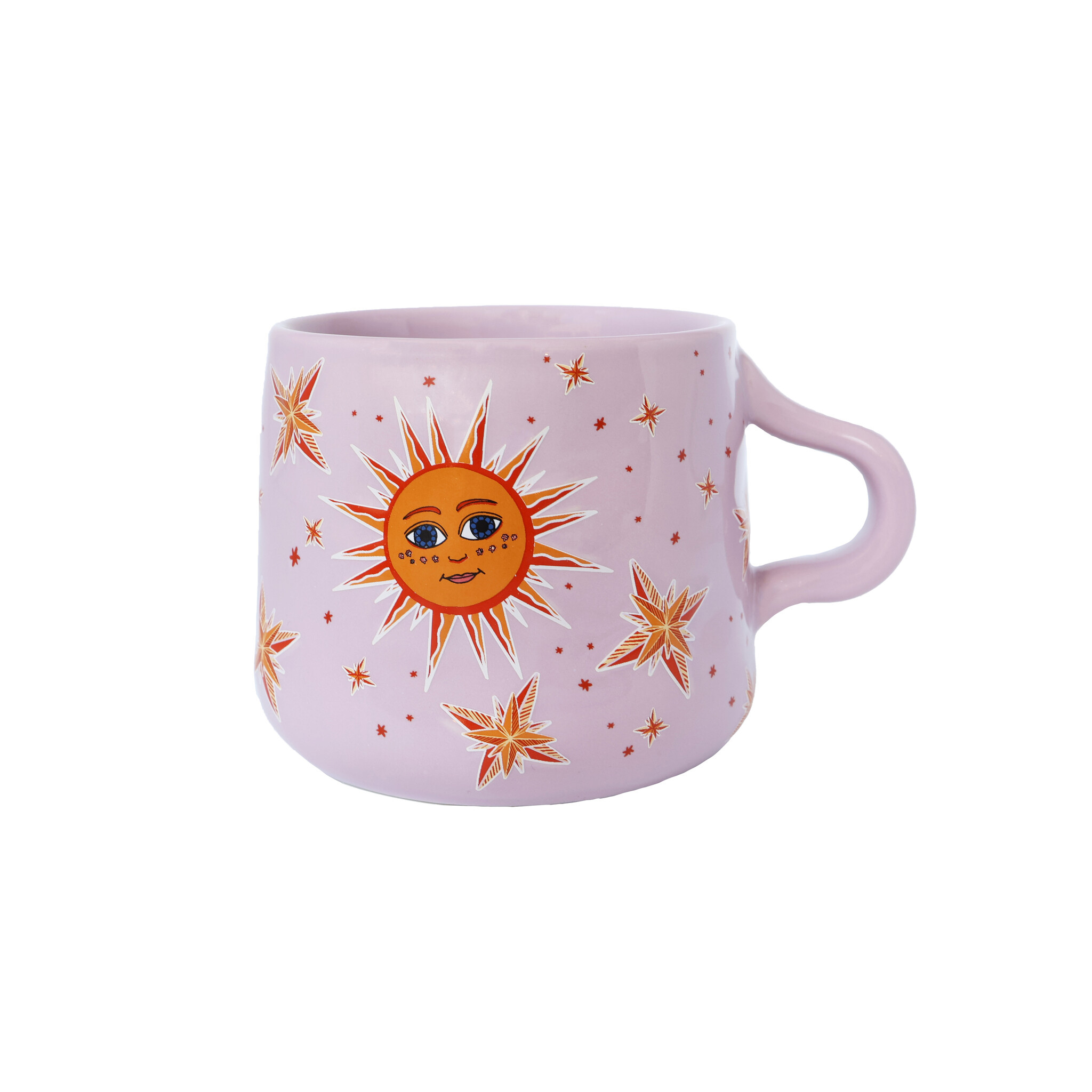 Mug Lilac with Sun and Stars