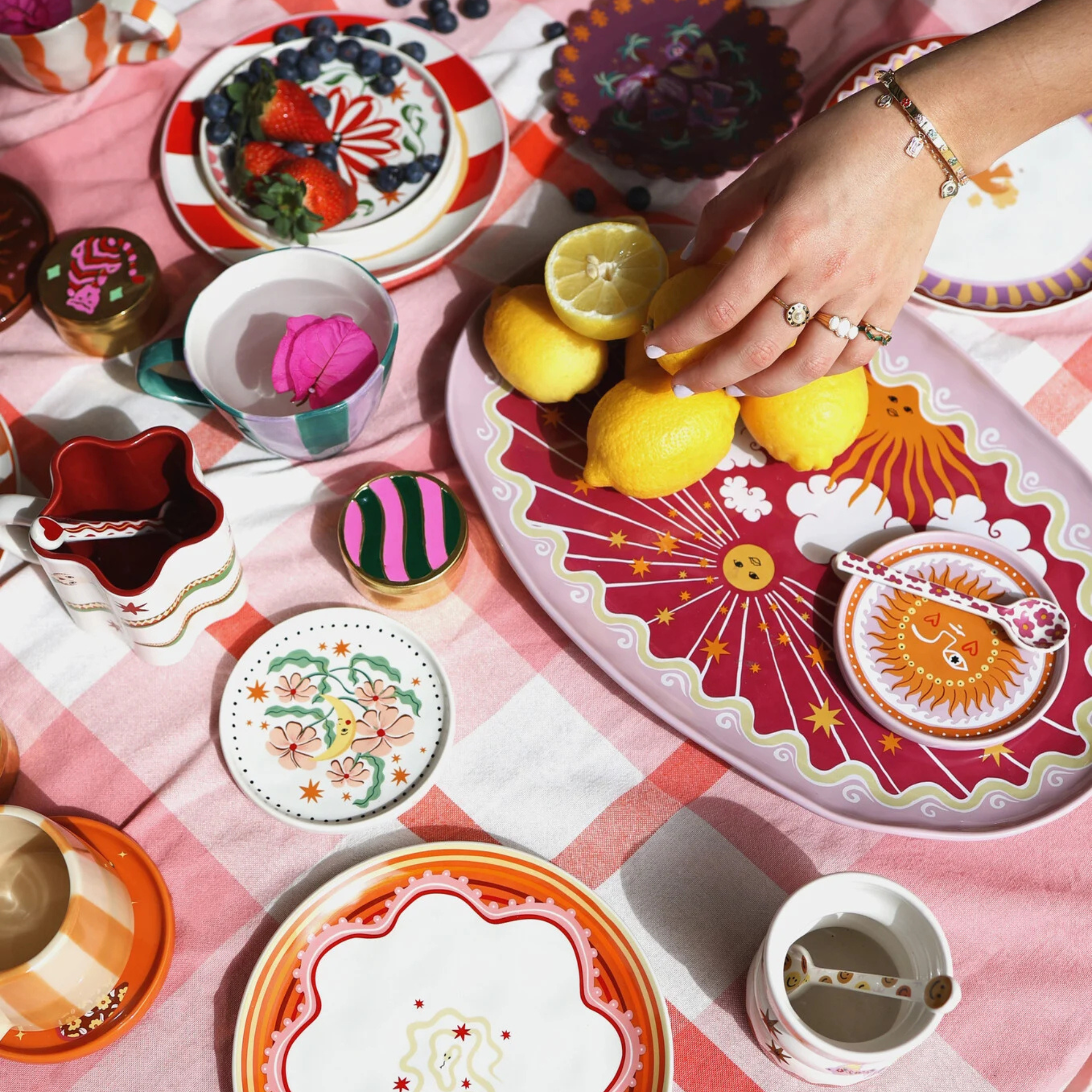 Large Oval Plate Sun