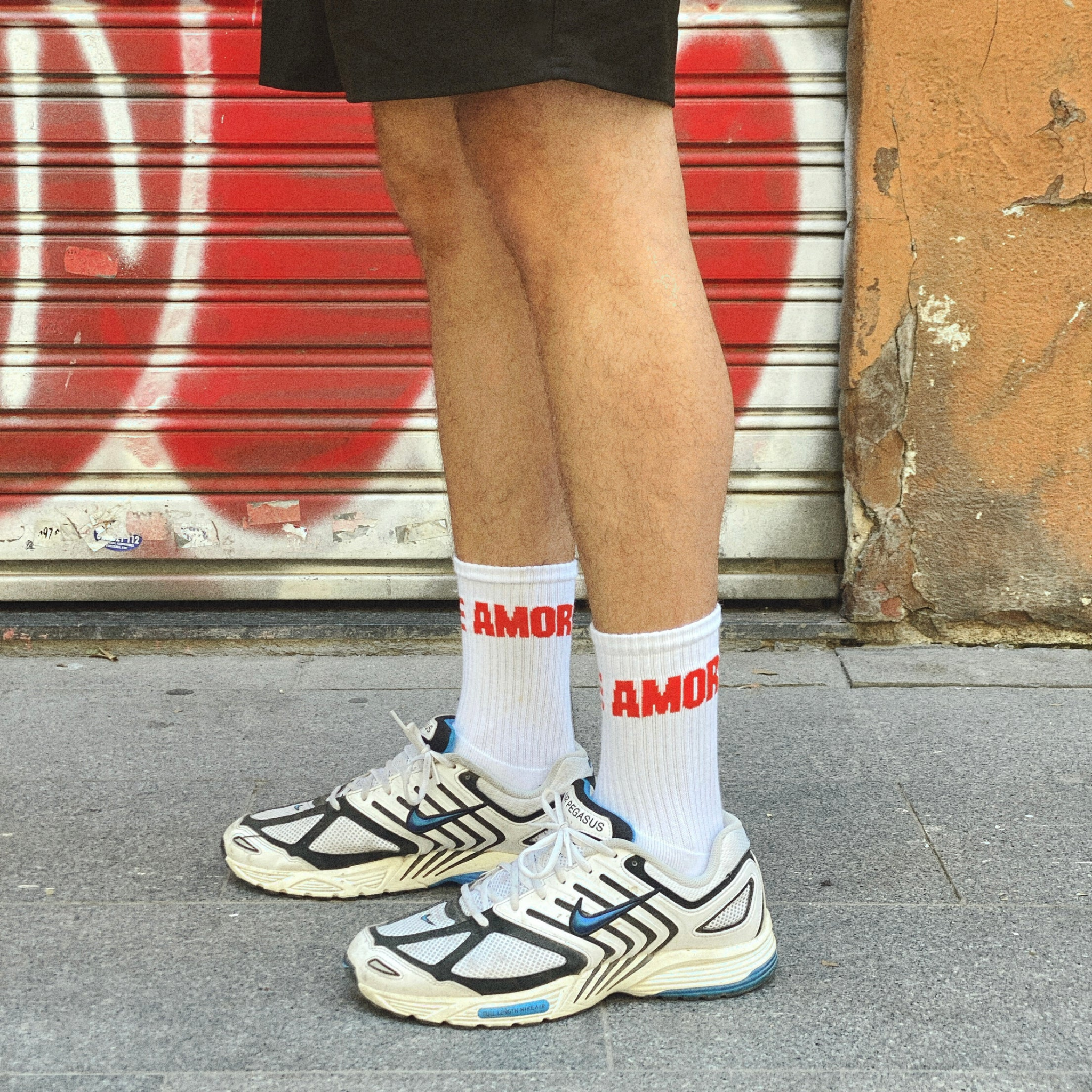 AMORE Socken red/white