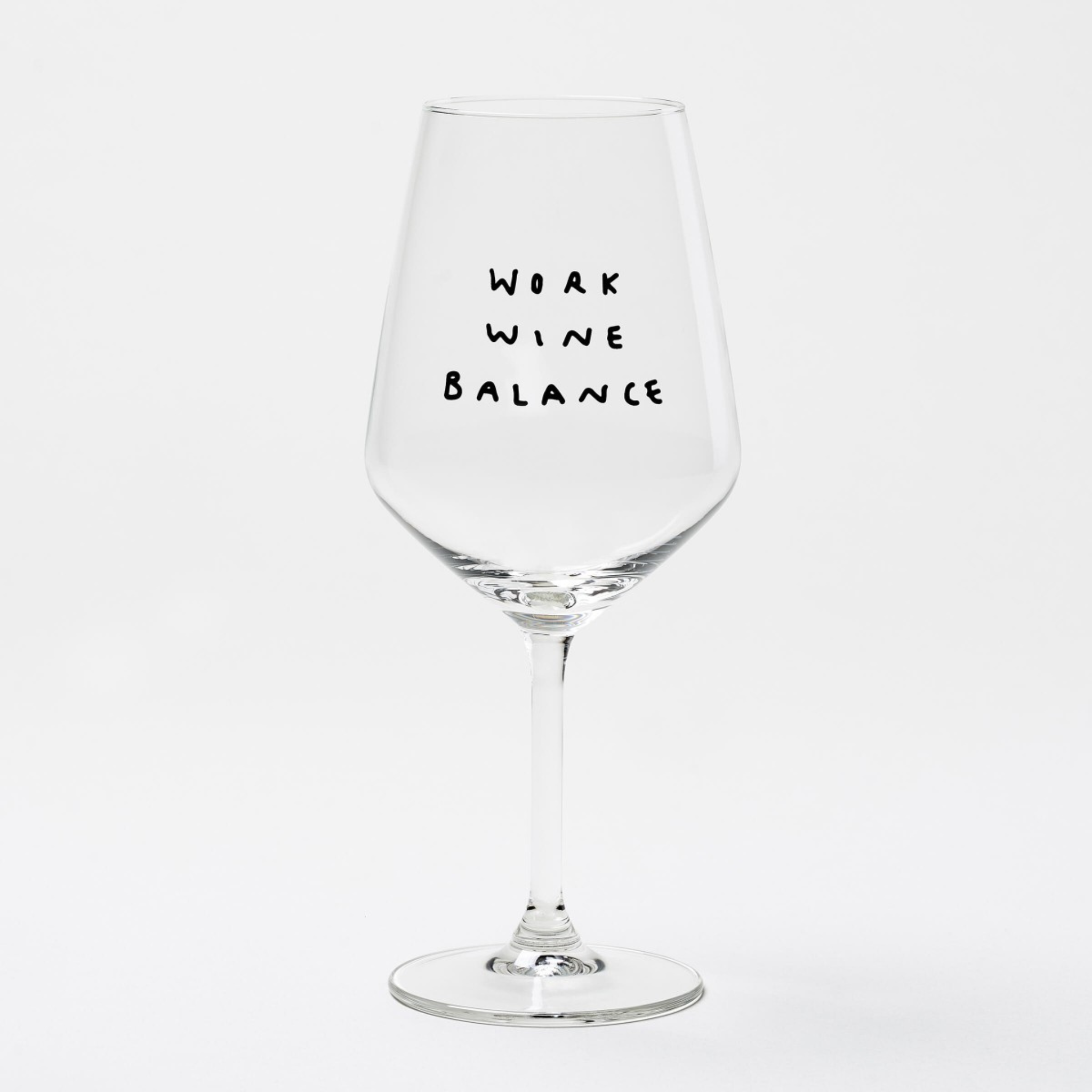 „Work Wine Balance“ Glas
