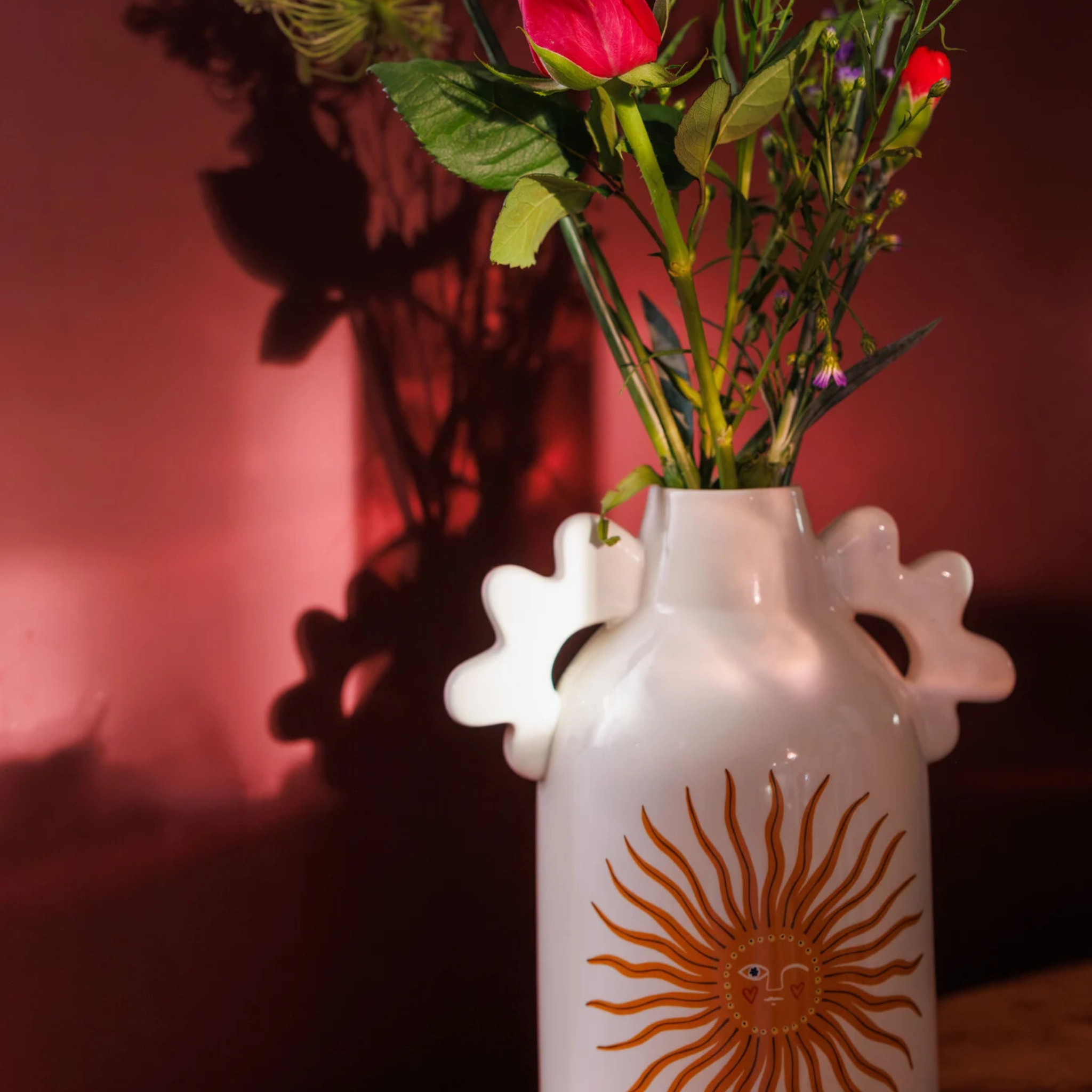 Large Vase Sunny Face