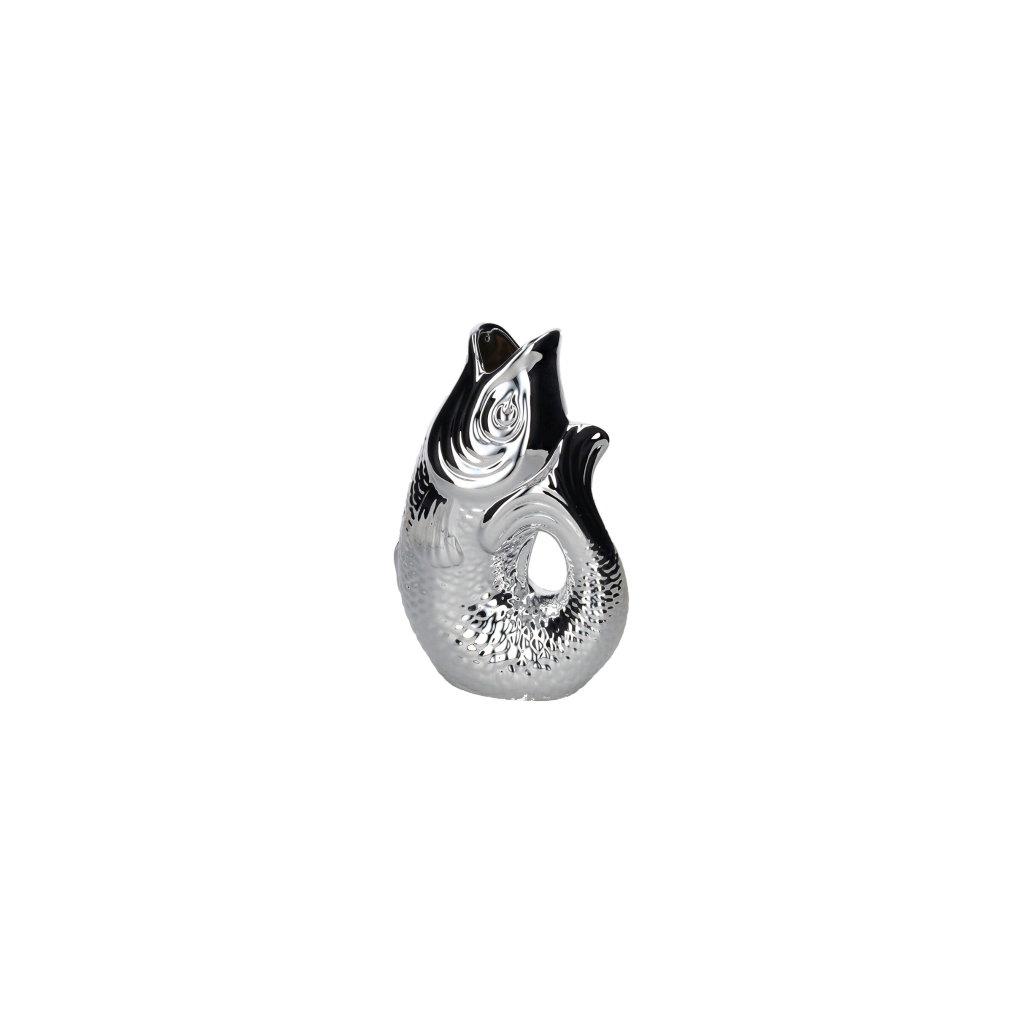 Monsieur Carafon Fischvase silber
