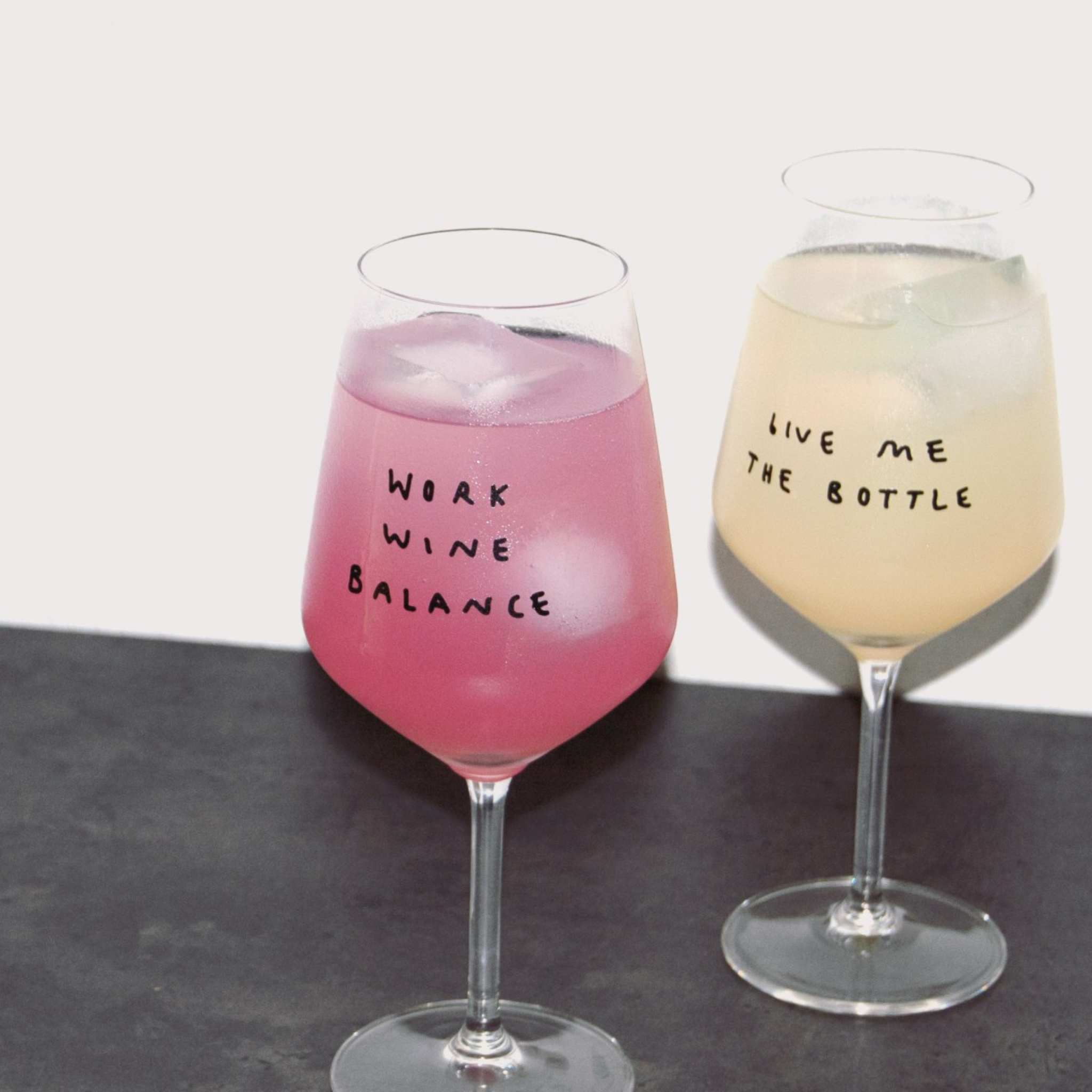 „Work Wine Balance“ Glas