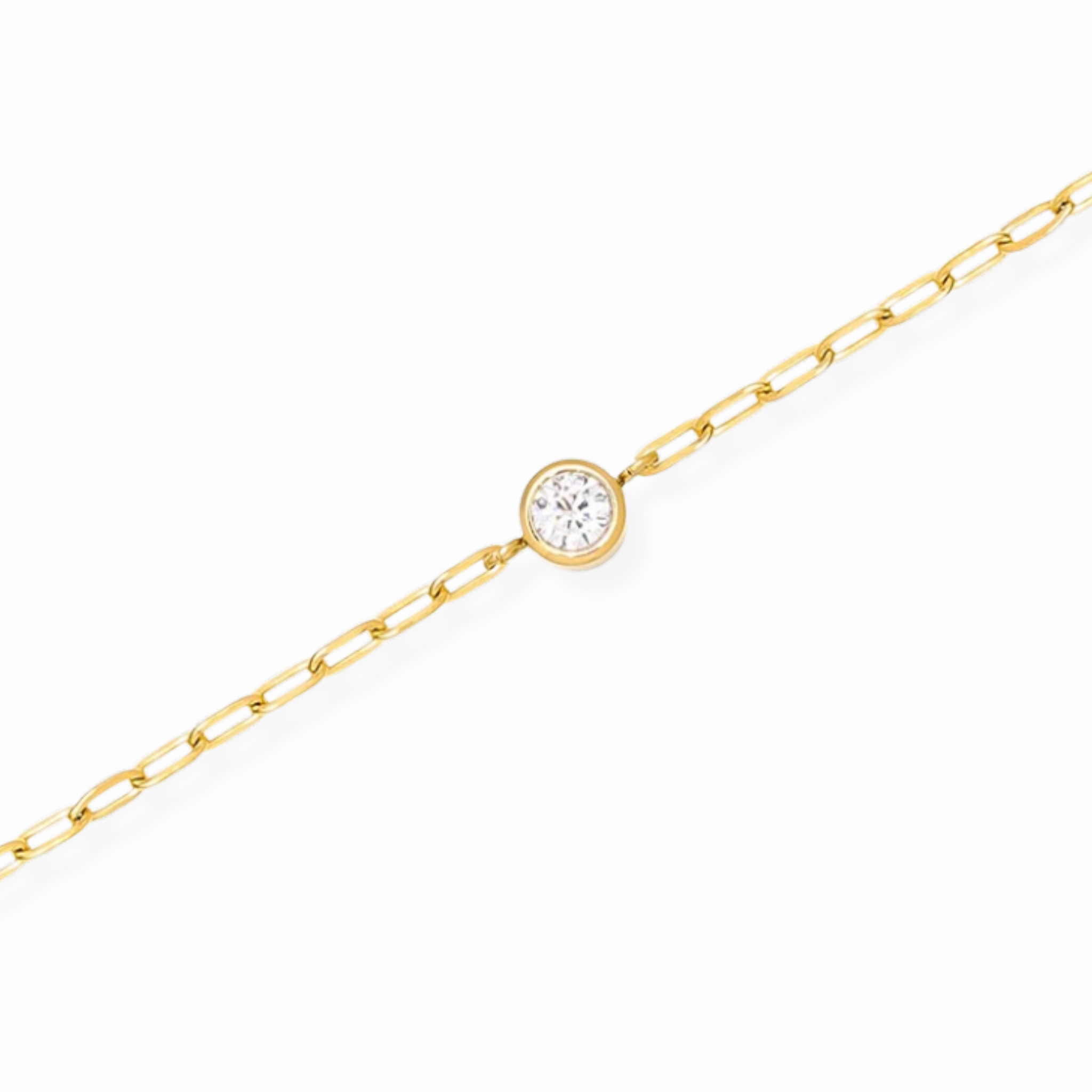 Diamond Paperclip Bracelet