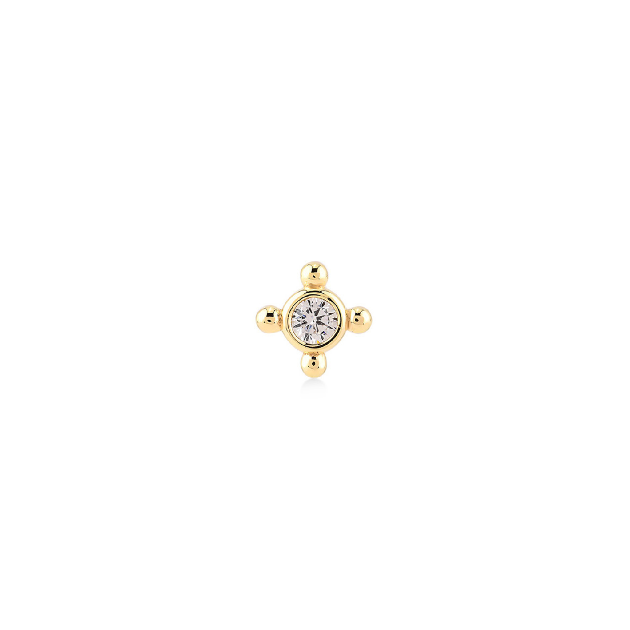 Single Glint Cross Bubble Piercing