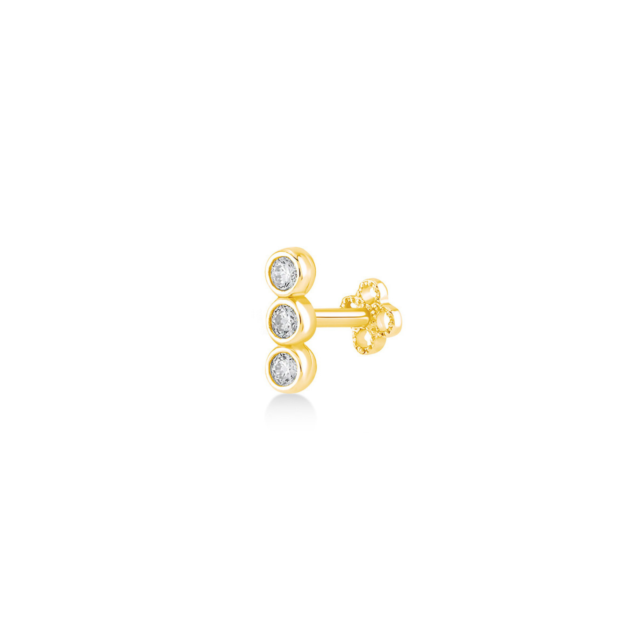 Triple Glint Line Piercing