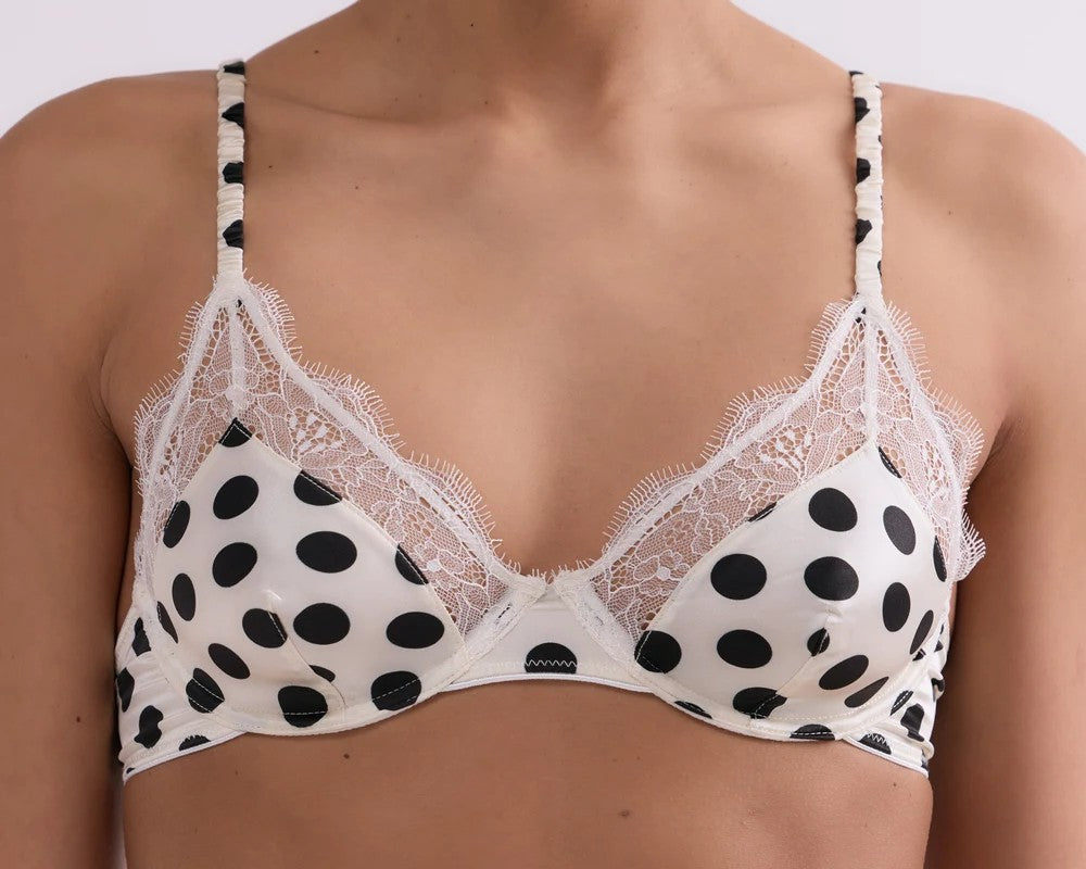 Lovely Wired Bra in Polka Dot