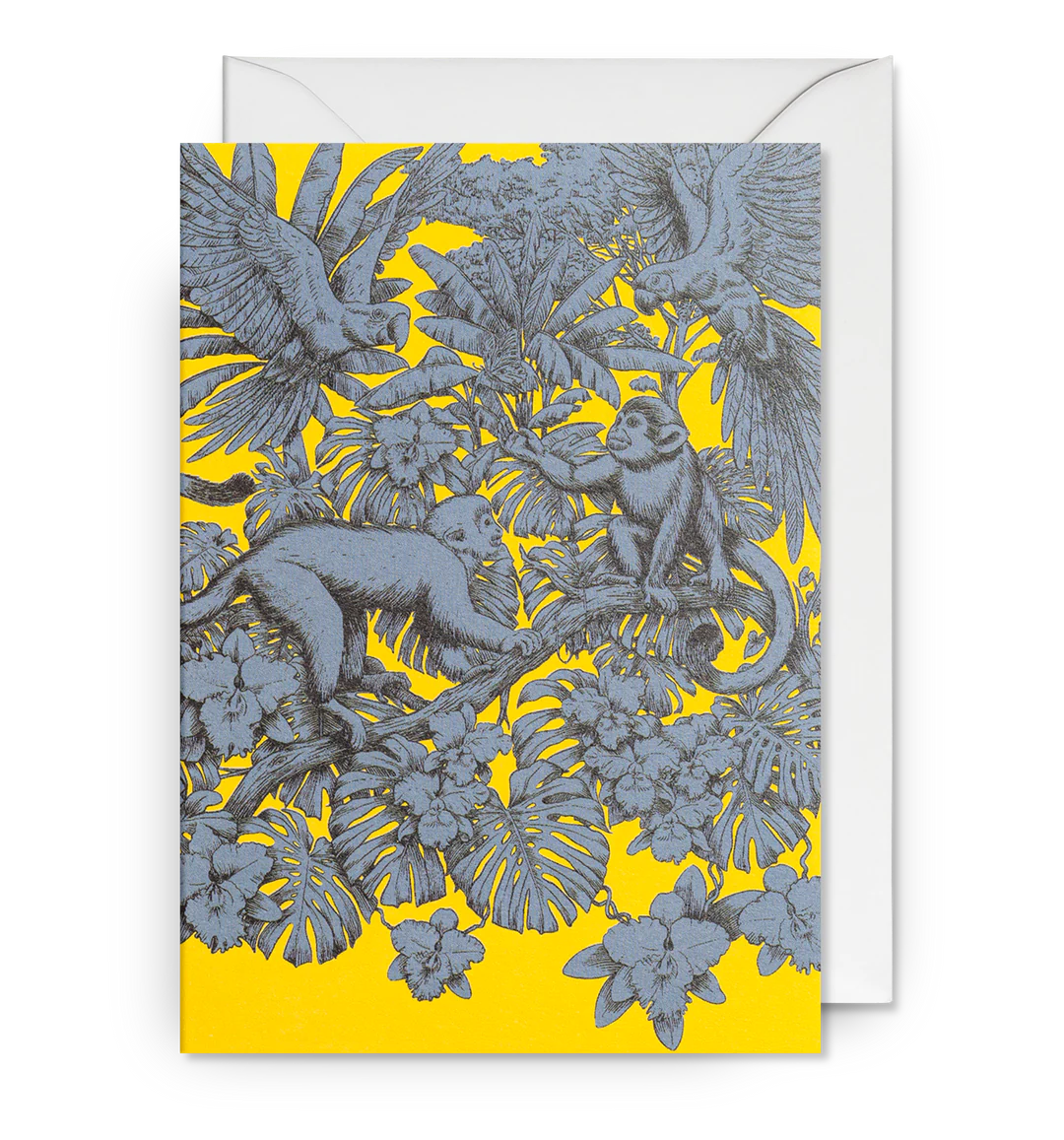 Zanzibar Lemon Jungle Toile Greeting Card