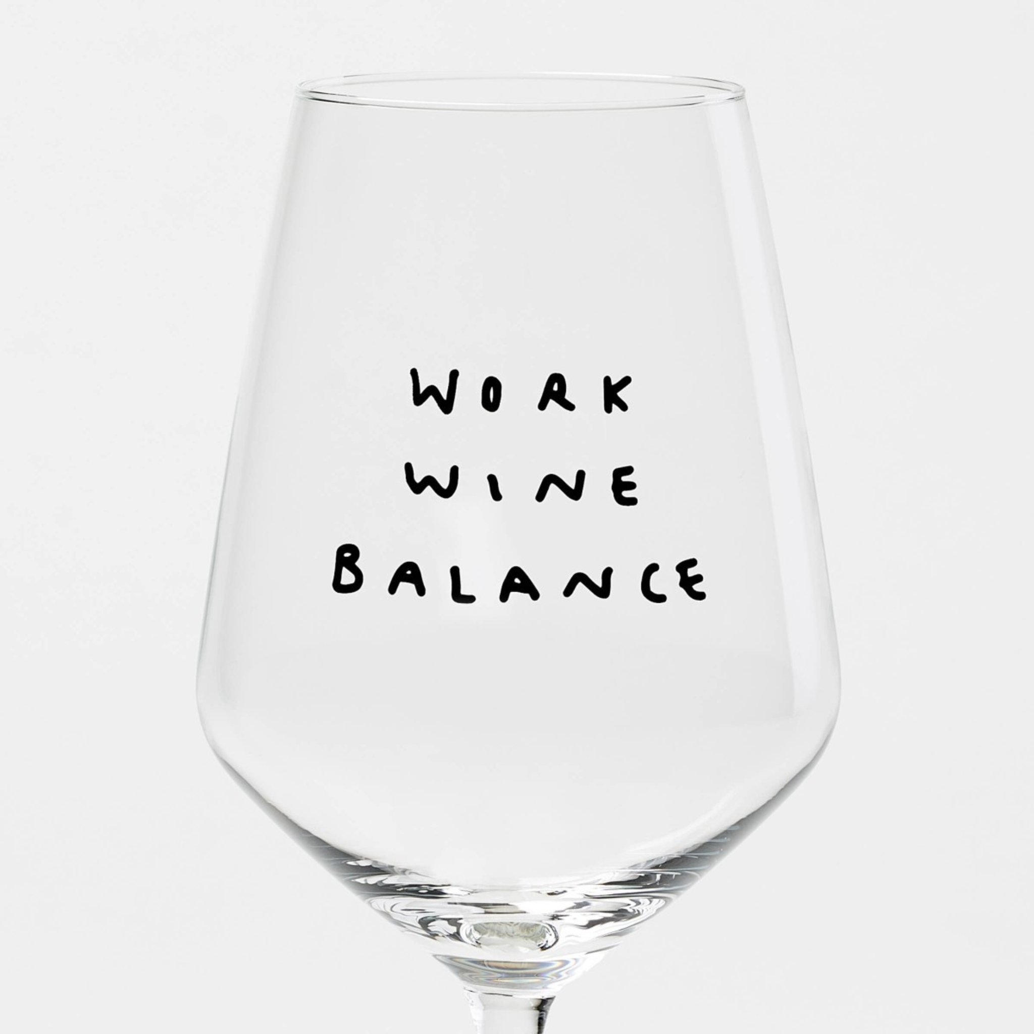 „Work Wine Balance“ Glas