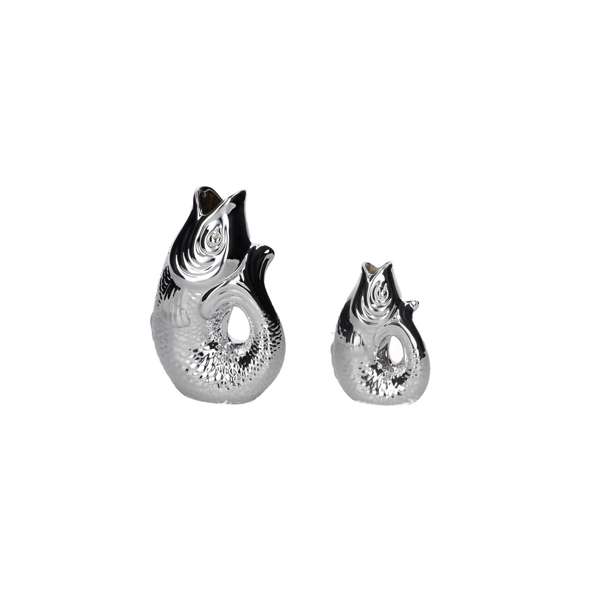 Monsieur Carafon Fischvase silber