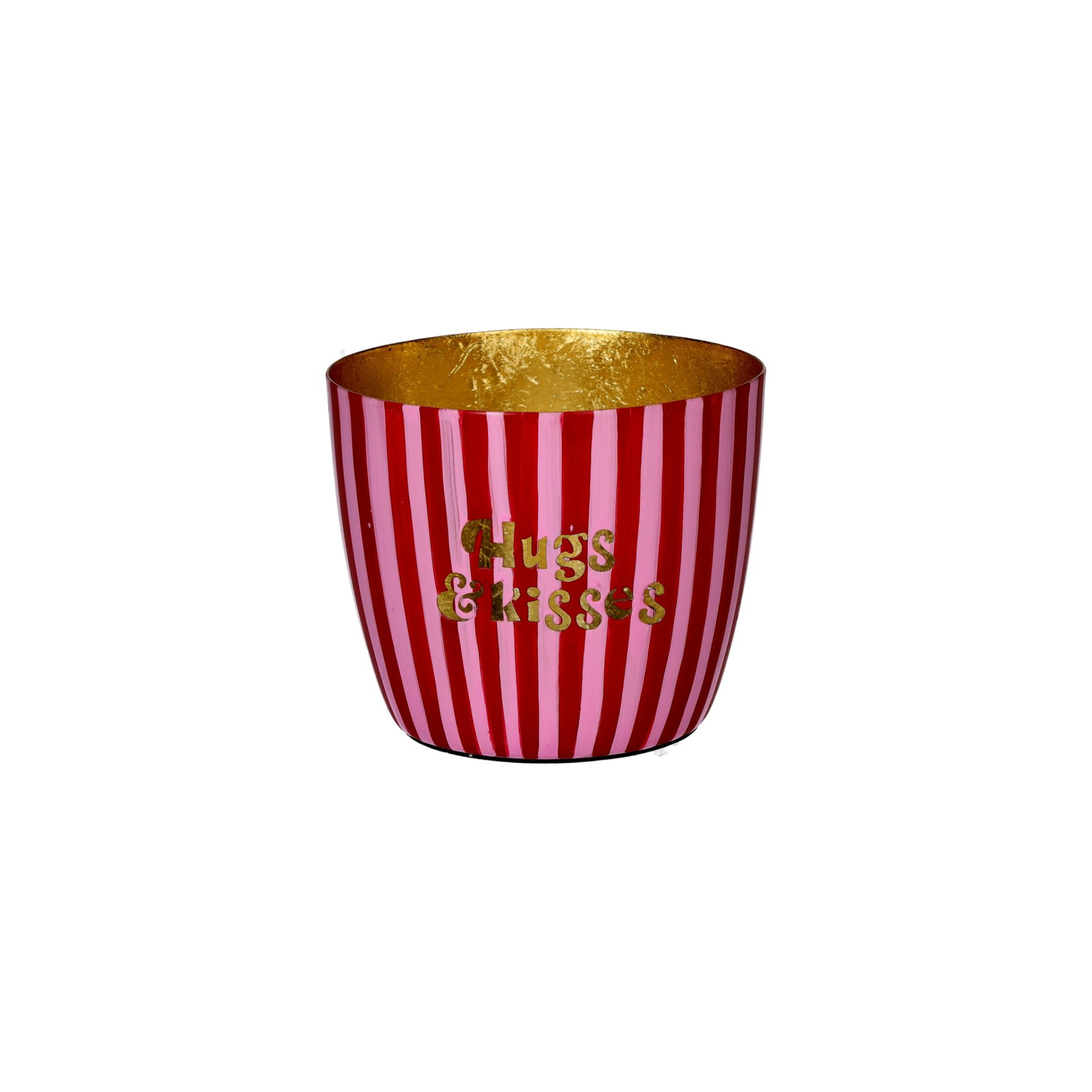 Madras Windlicht "Hugs & Kisses"
