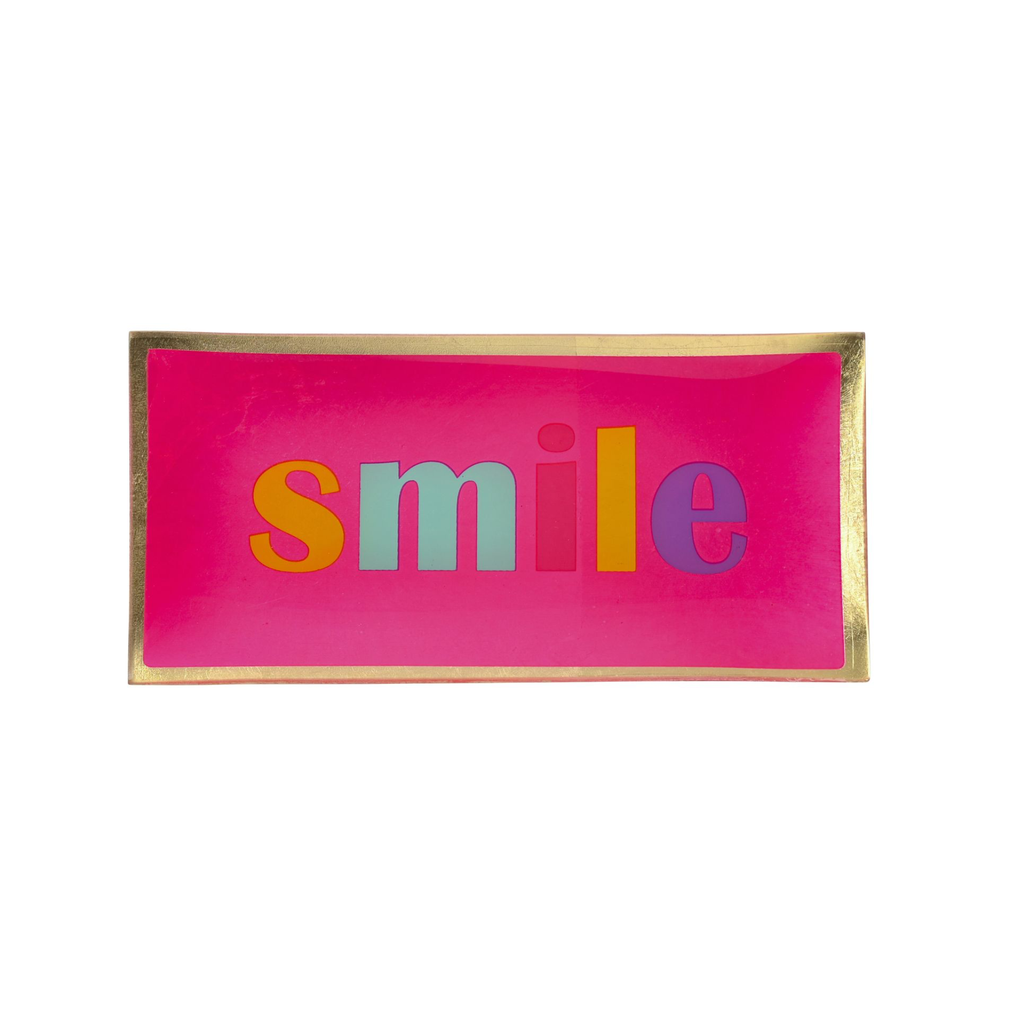 Love Plate Glasteller "Smile" neon/pink