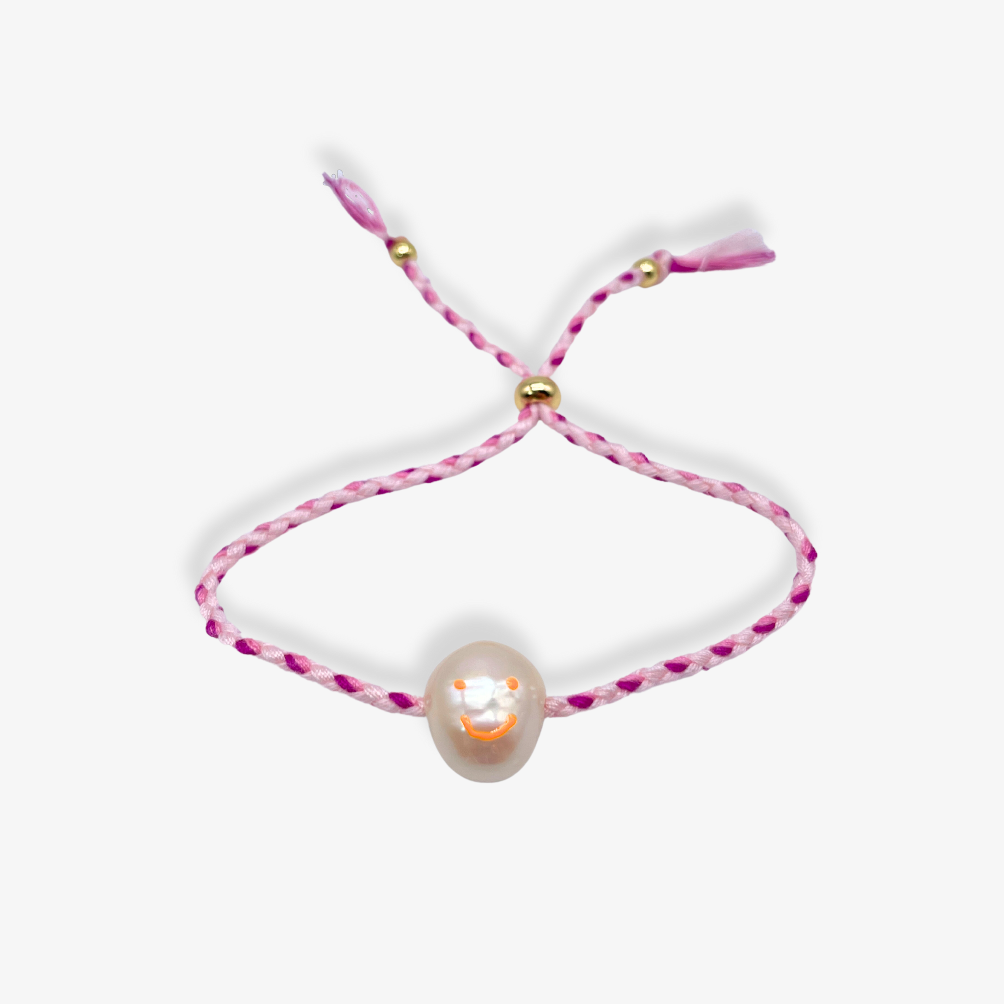 Smiley Pearl String Bracelet