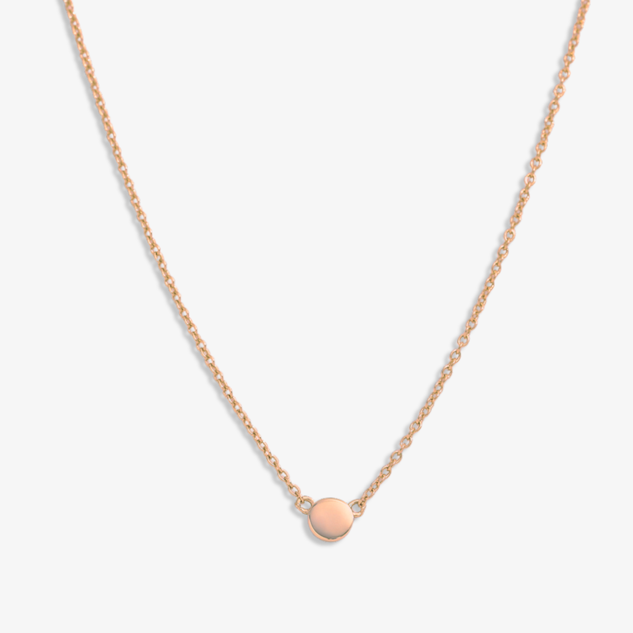 Single Tiny Coin Necklace