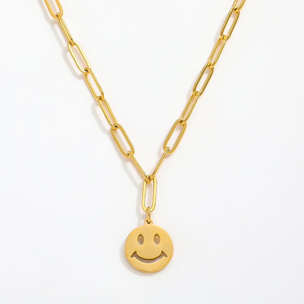 Smiley Paperclip Necklace