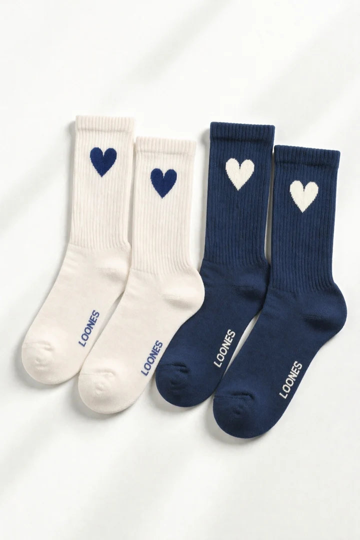 THE BIG HEART Socken – 2er Set Denim & Cloud