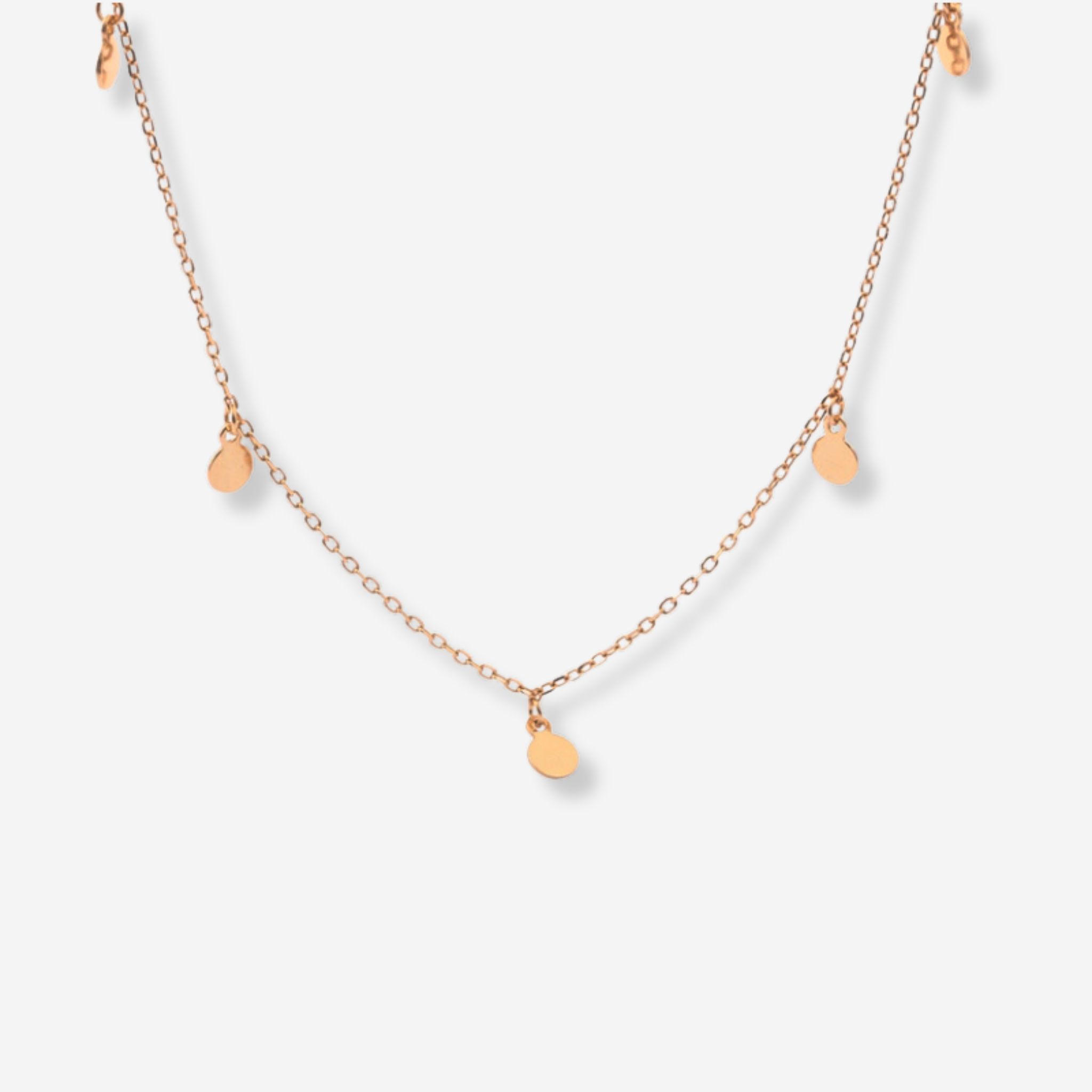 Long Tiny Coin Necklace